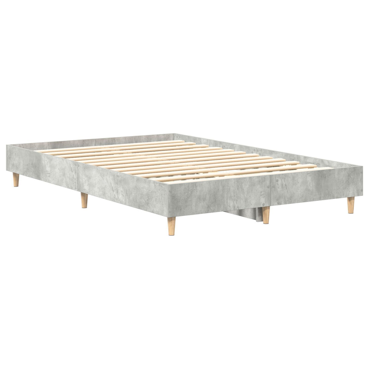Bed Frame 120X190 Cm In Concrete Grey With Engineered Wood