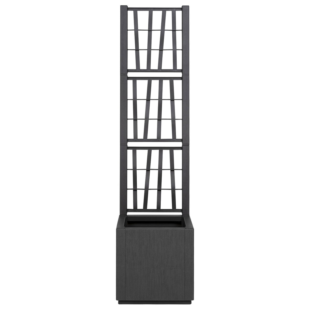 Garden Planter With Trellis - 36X36X140 Cm