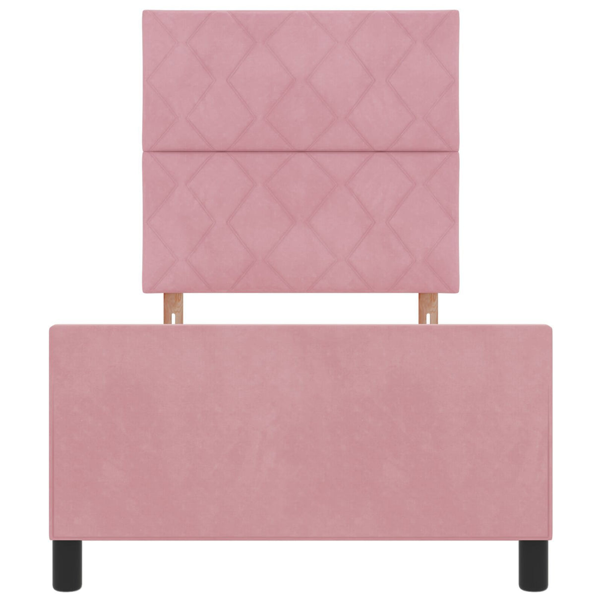 Pink Velvet Bed Frame 100X200 Cm