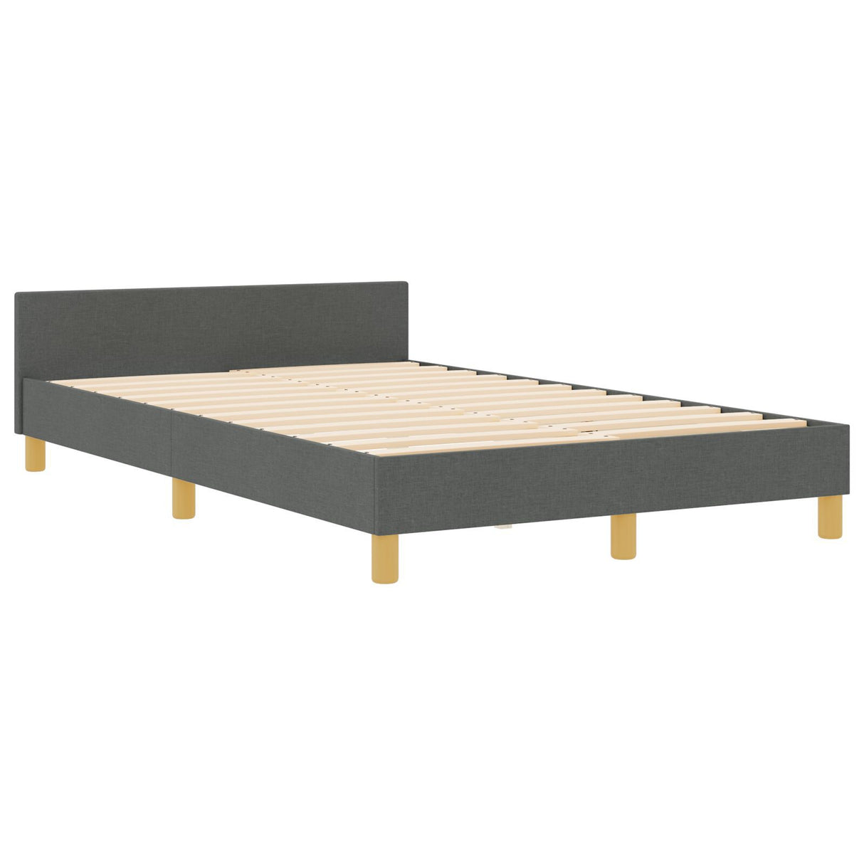 Dark Grey Fabric Bed Frame 120X200 Cm