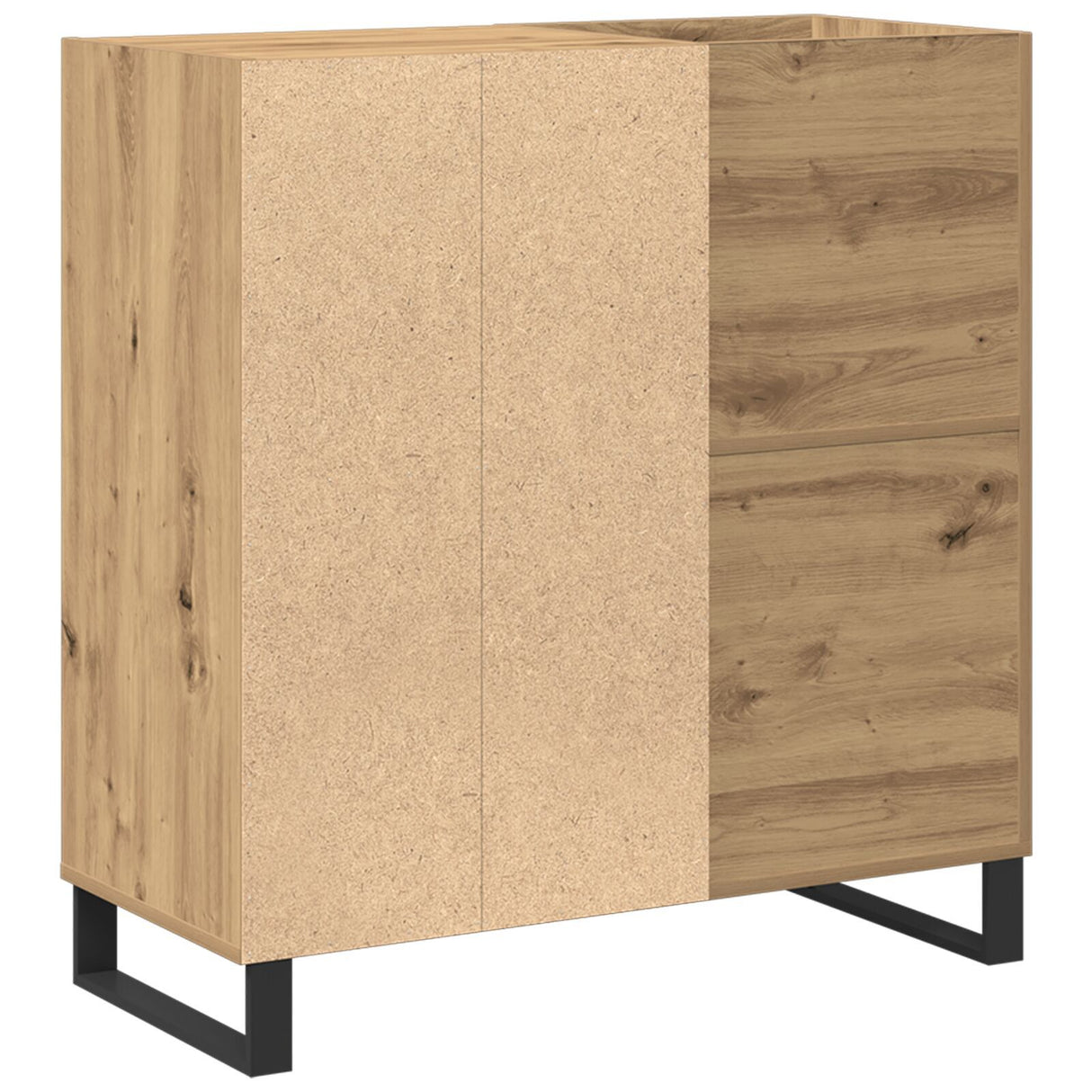 Record Cabinet Old Wood 84.5X38X90 Cm Engineered Wood