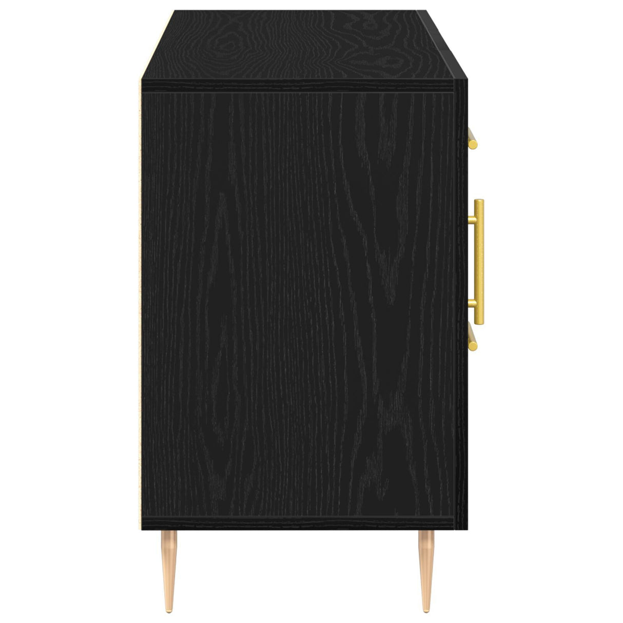 Sideboard Black Oak 100X36X60 Cm Engineered Wood