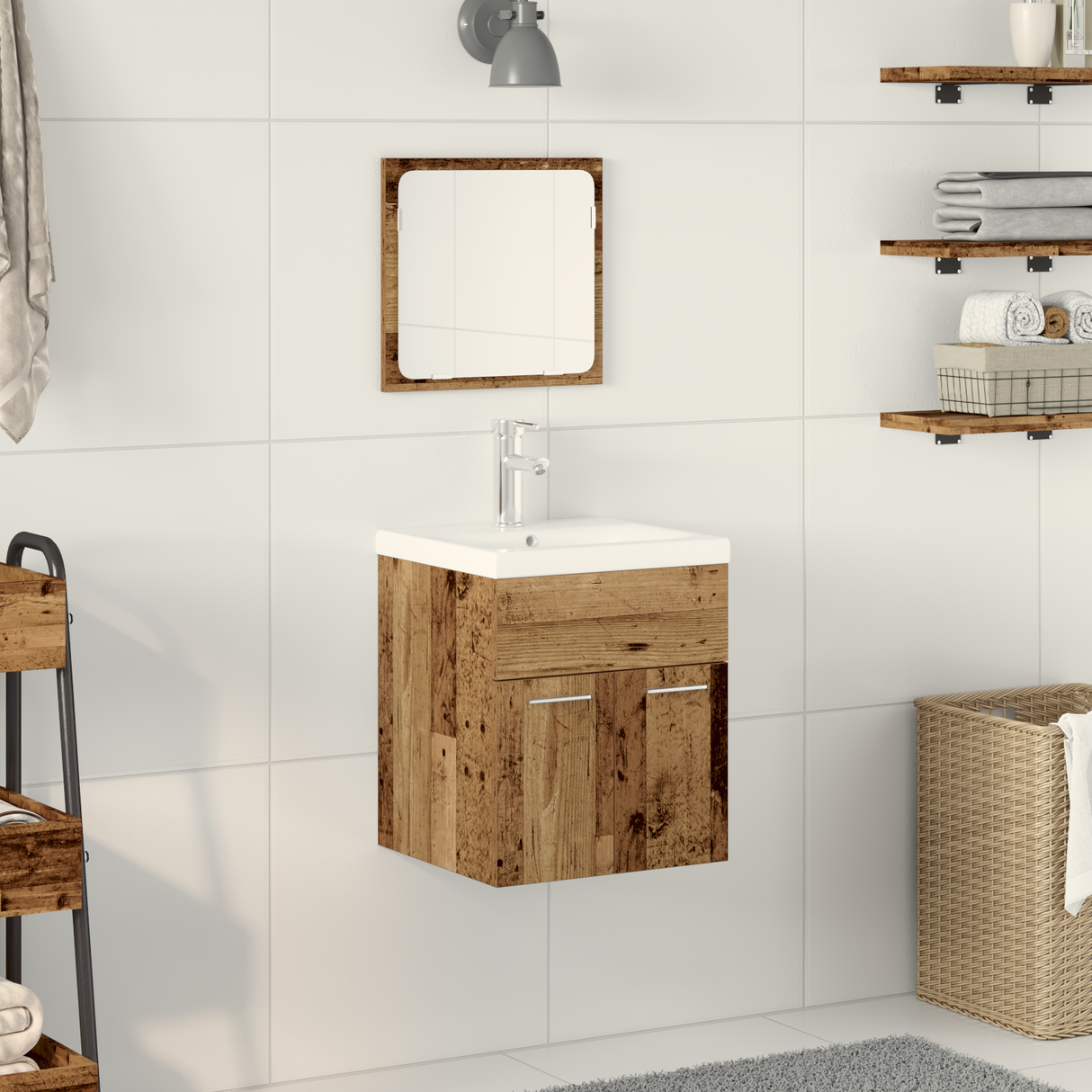 Bathroom Furniture Set Engineered Wood
