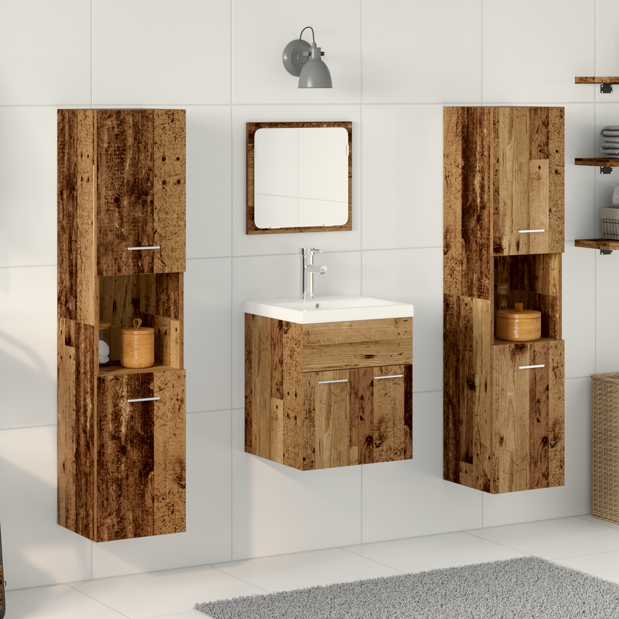 Bathroom Furniture Set Engineered Wood