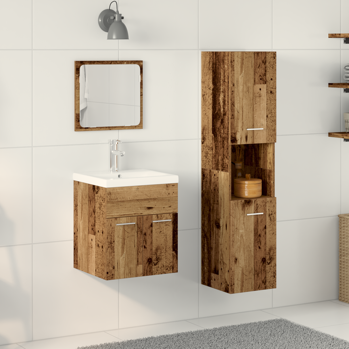 Bathroom Furniture Set Engineered Wood