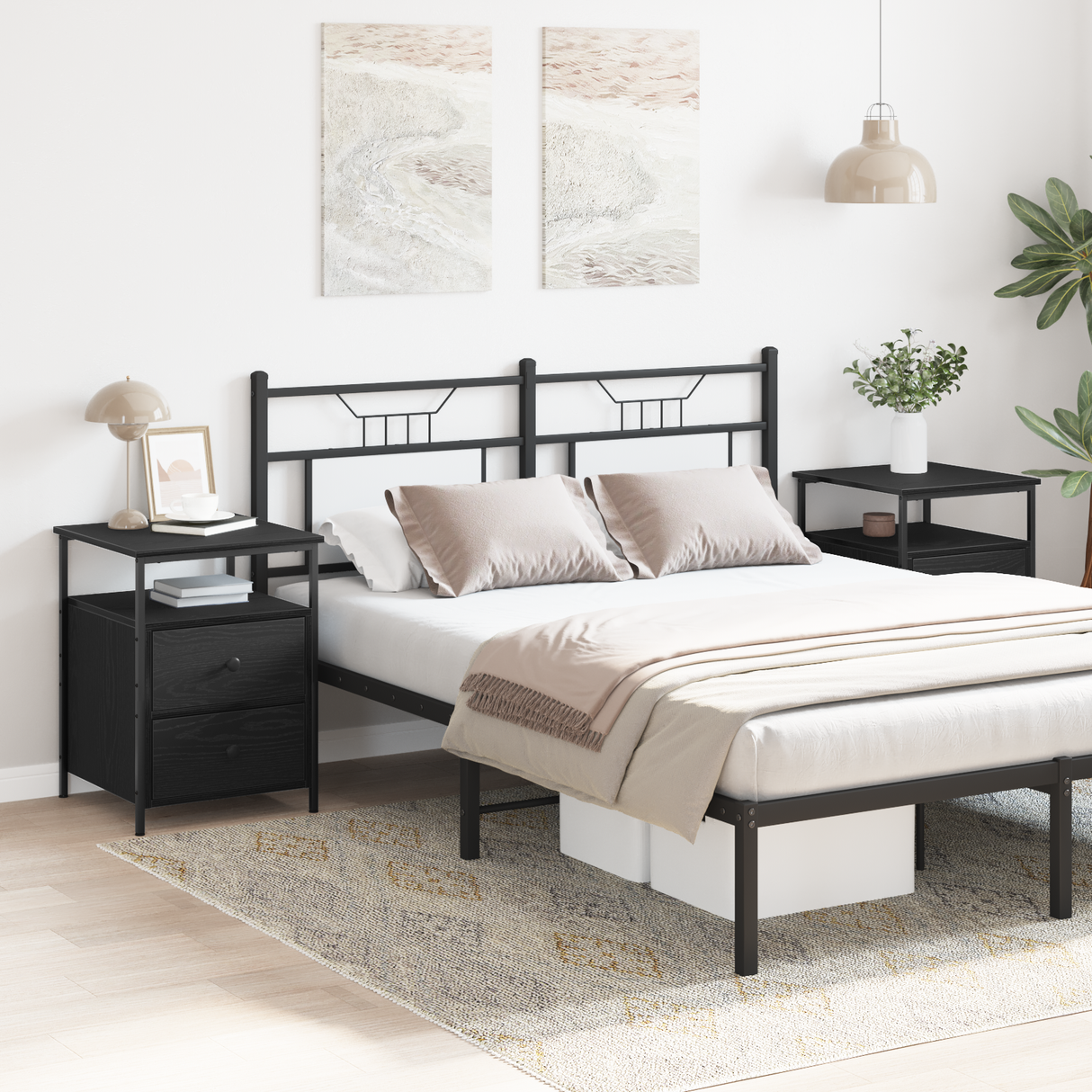 Bedside Cabinet 44X45X60 Cm Engineered Wood