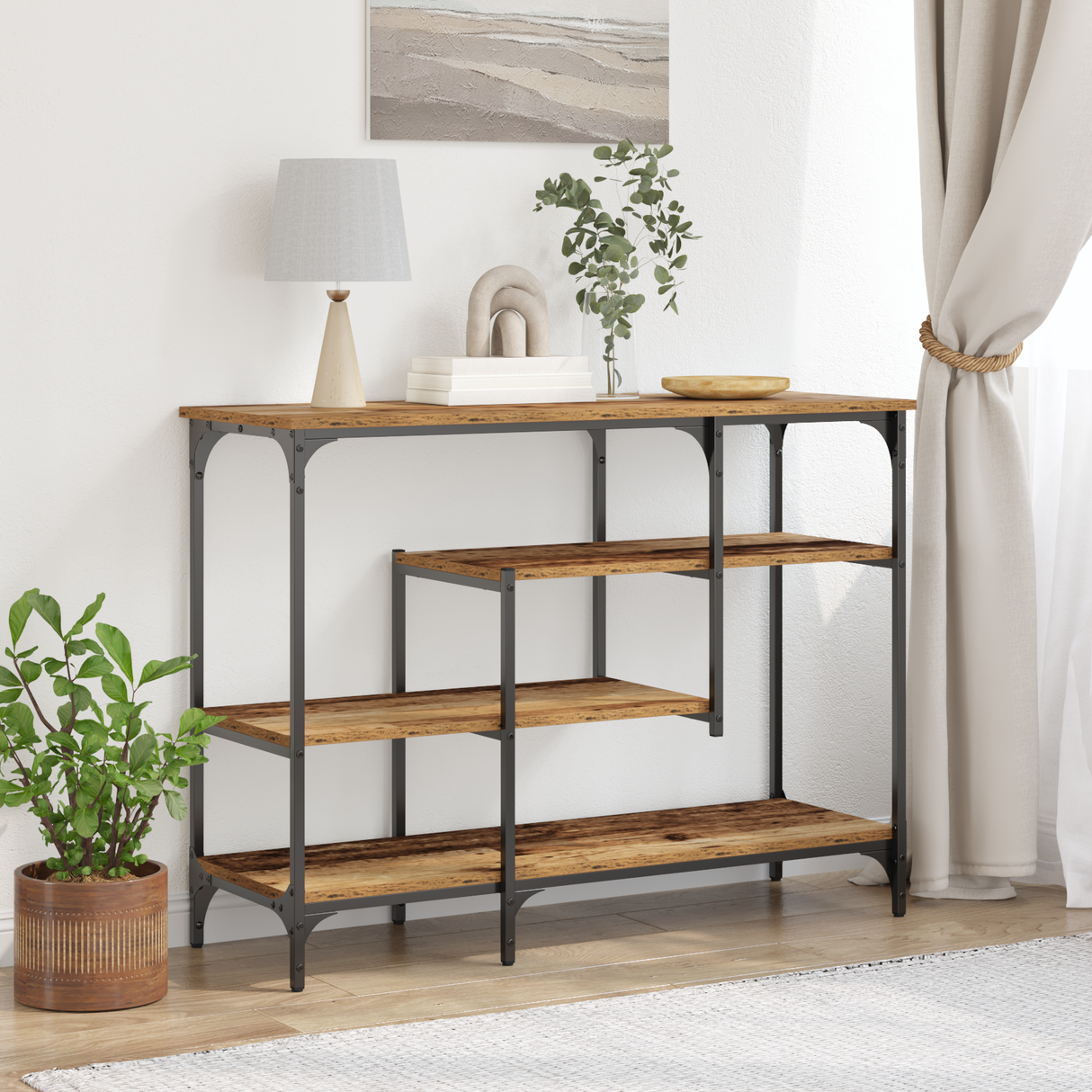 Console Table With Shelves 100X35X75 Cm