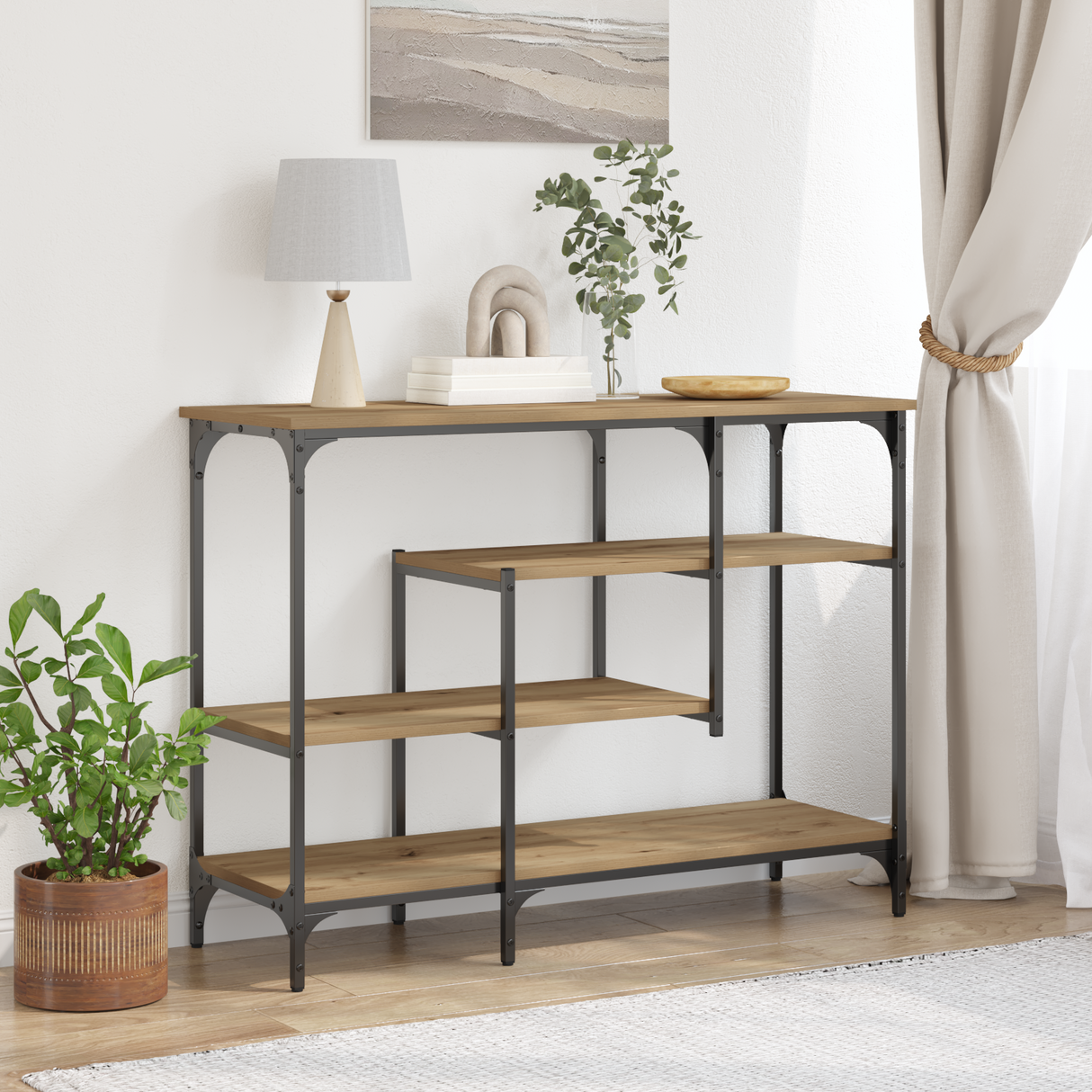 Console Table With Shelves 100X35X75 Cm