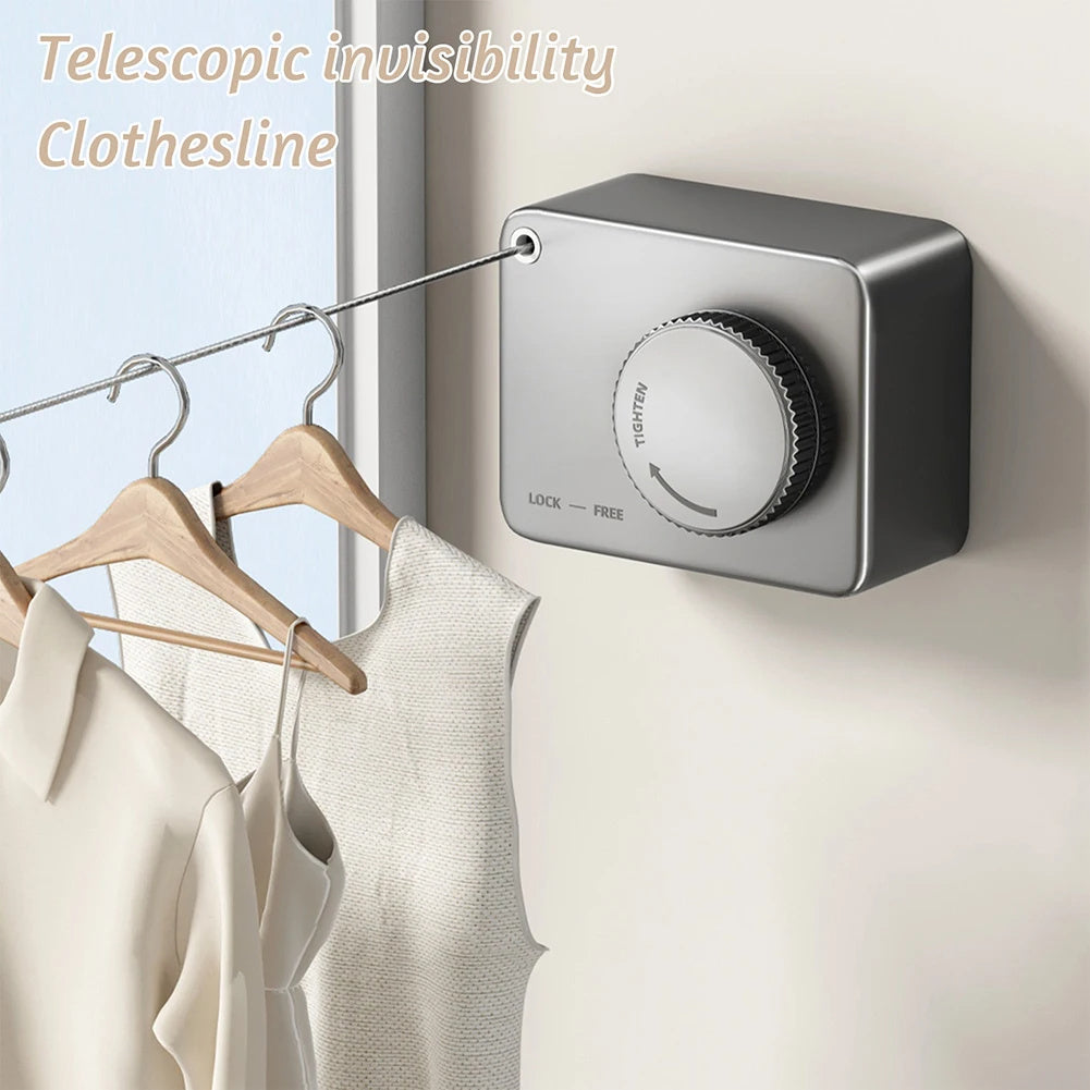 Retractable Clothesline - Indoor & Outdoor, Space-Saving Design (4.2m/4.8m)