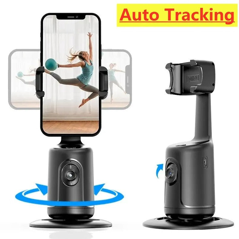 360 Auto Face Tracking Phone Gimbal – Smart AI Tracking for Vlogs & Live Streaming