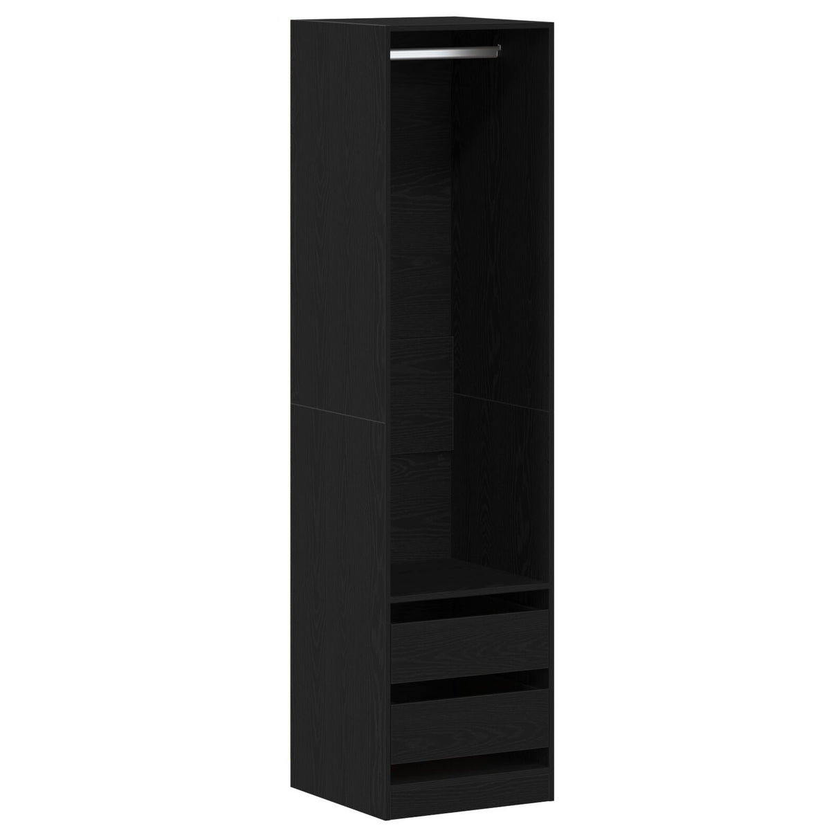 Wardrobe - Black Oak, 50X50X200 Cm, Made Of Engineered Wood