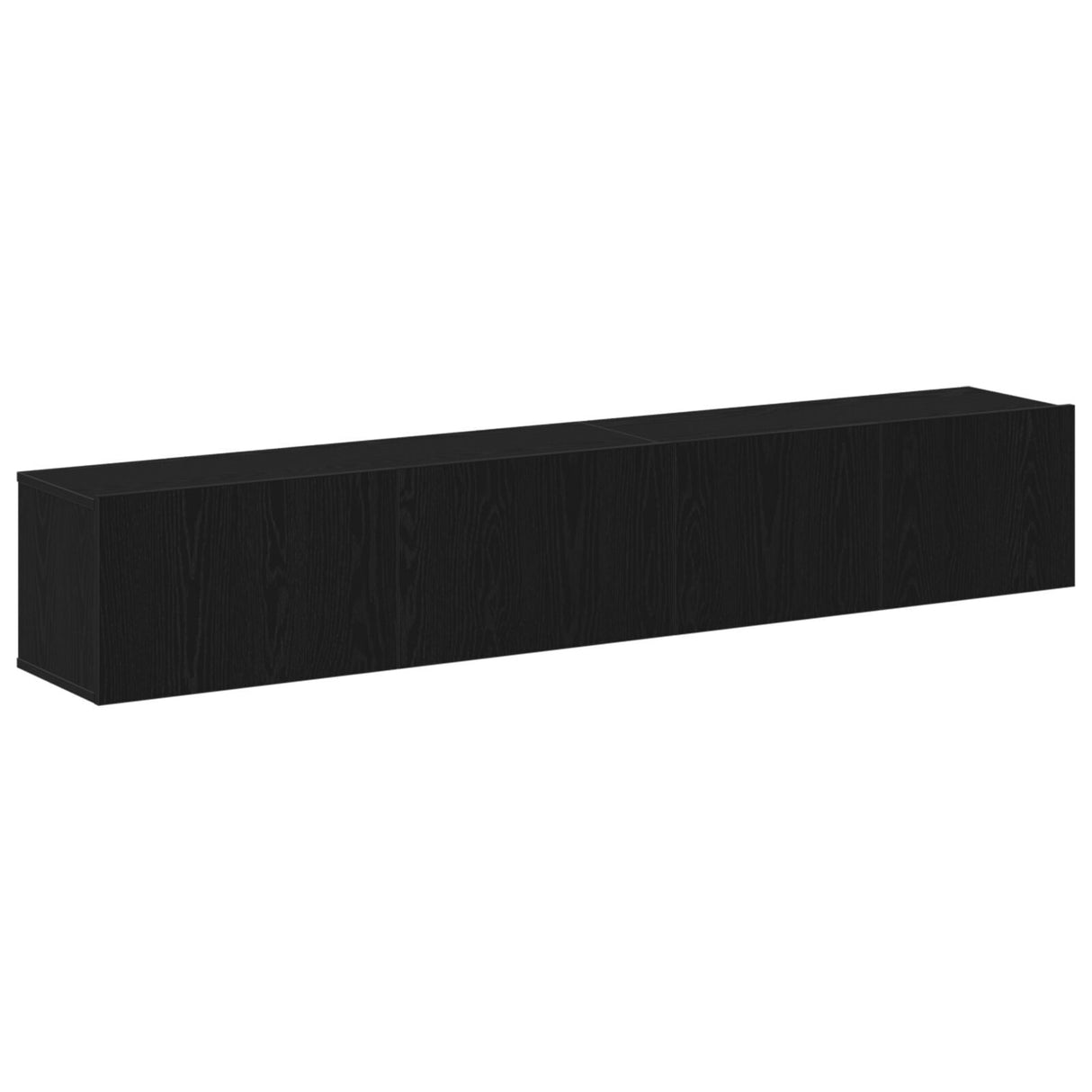 2 Piece Tv Cabinet Set Black Engineered Wood