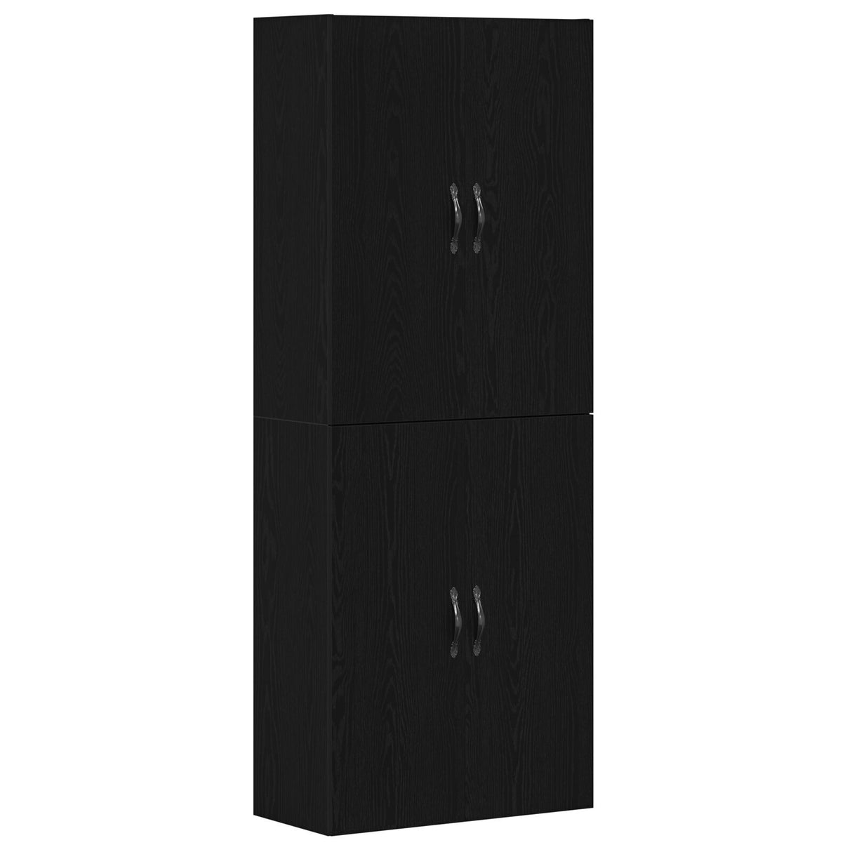 Cabinets 2 Pcs Black Oak 69,5X34X180 Cm Engineered Wood