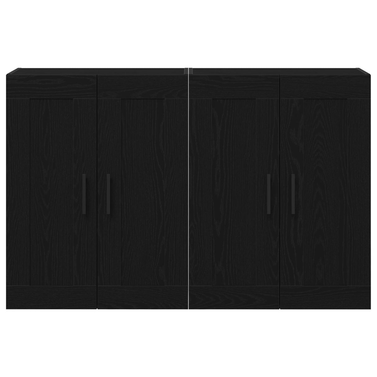 Wall Mounted Cabinets 2 Pcs Black Oak Engineered Wood