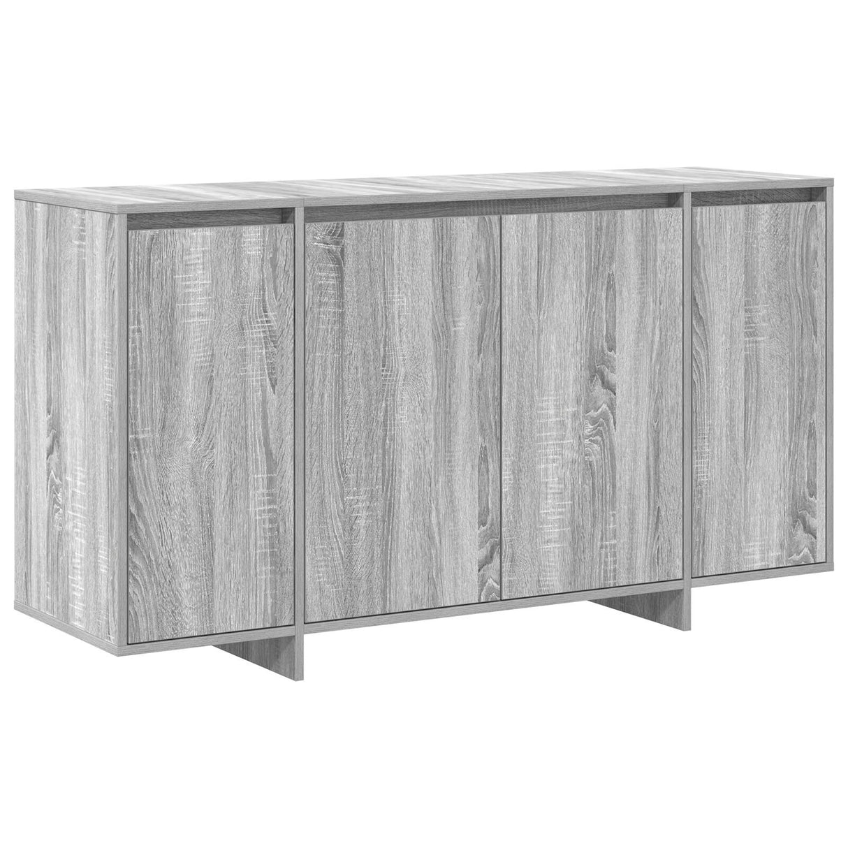 Grey Sideboard Engineered Wood 135 X 41 X 75 Cm