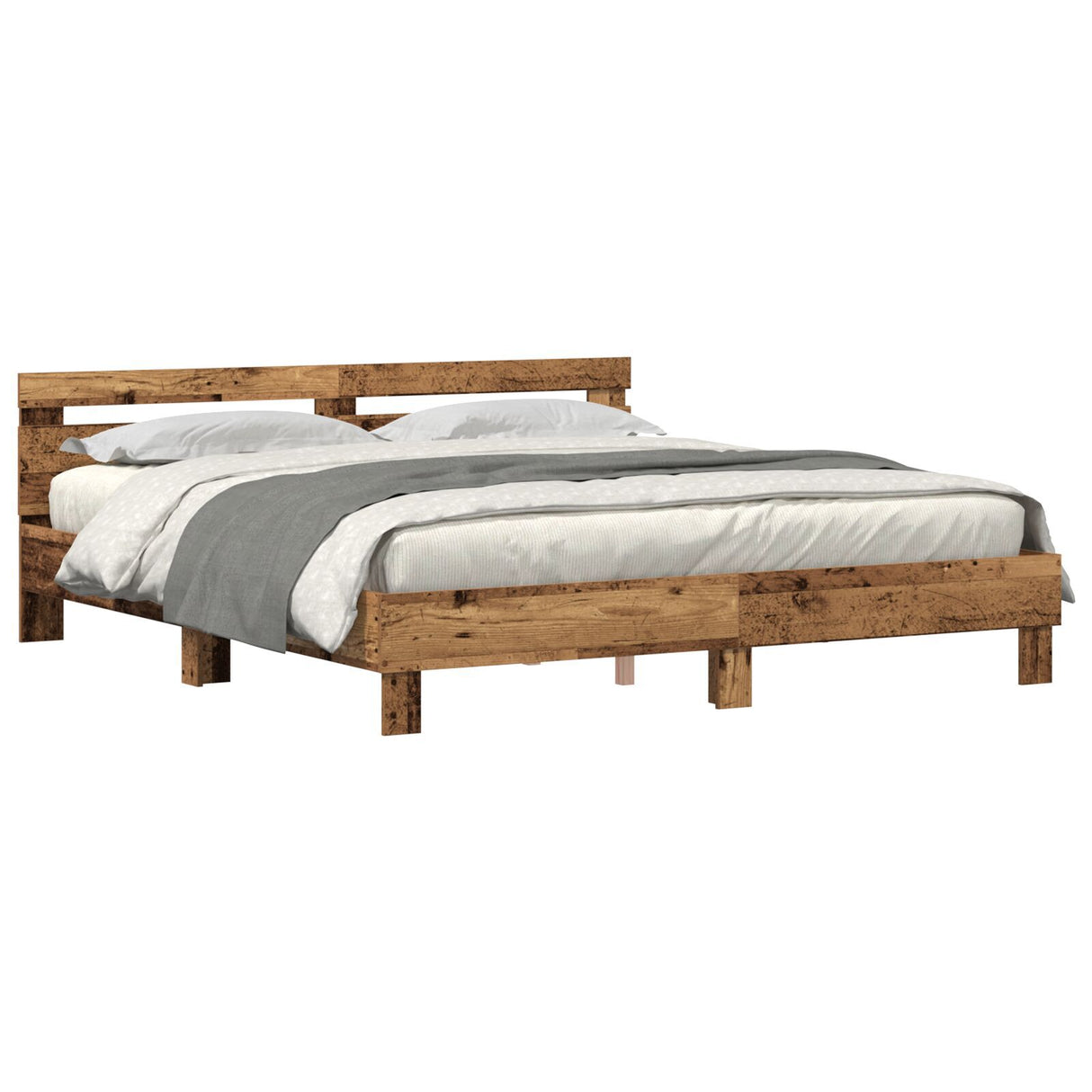 Bed Frame Rustic Old Wood Solid Reclaimed Wood 200 X 200 Cm Tough