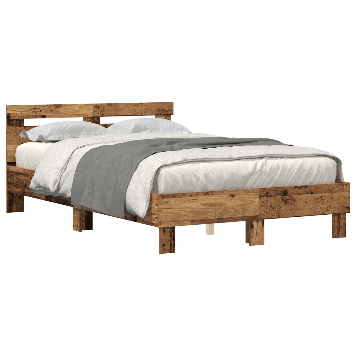 Wood Bed Frame Natural Solid Wood 120 X 200 Cm Durable