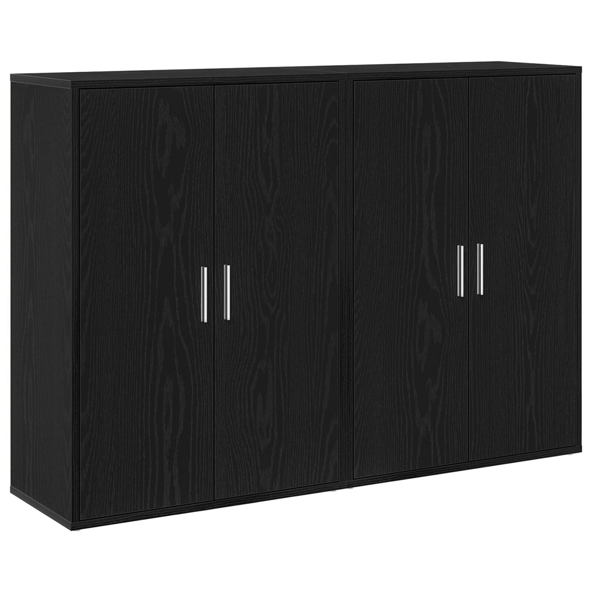 Sideboards 2 Pcs Black Oak 60X31X84 Cm Engineered Wood