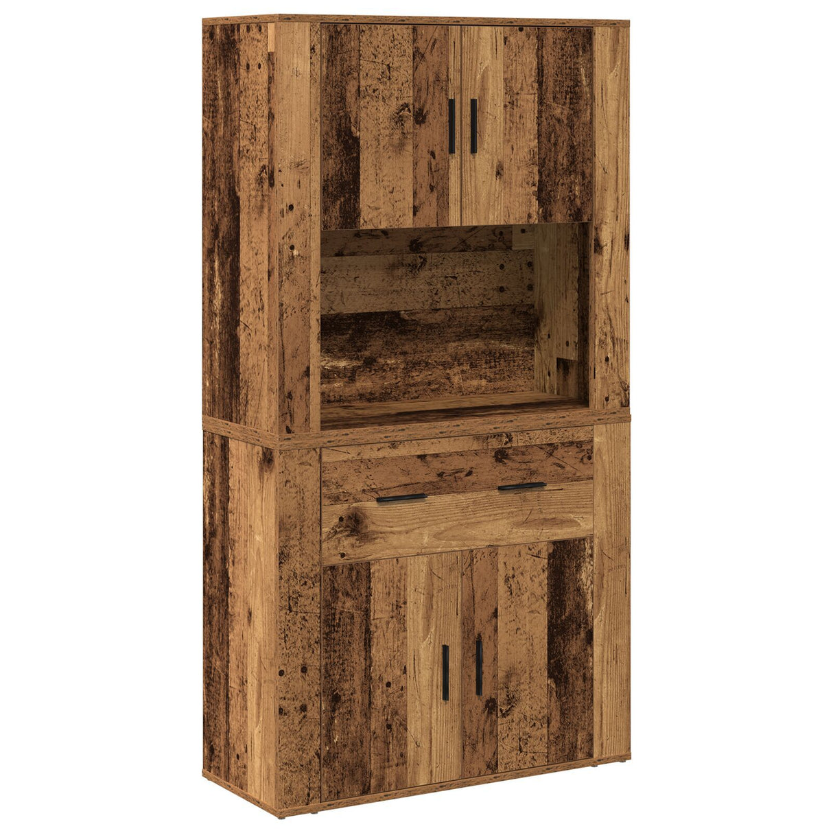Highboard Old Wood 80X33X150 Cm Engineered Wood