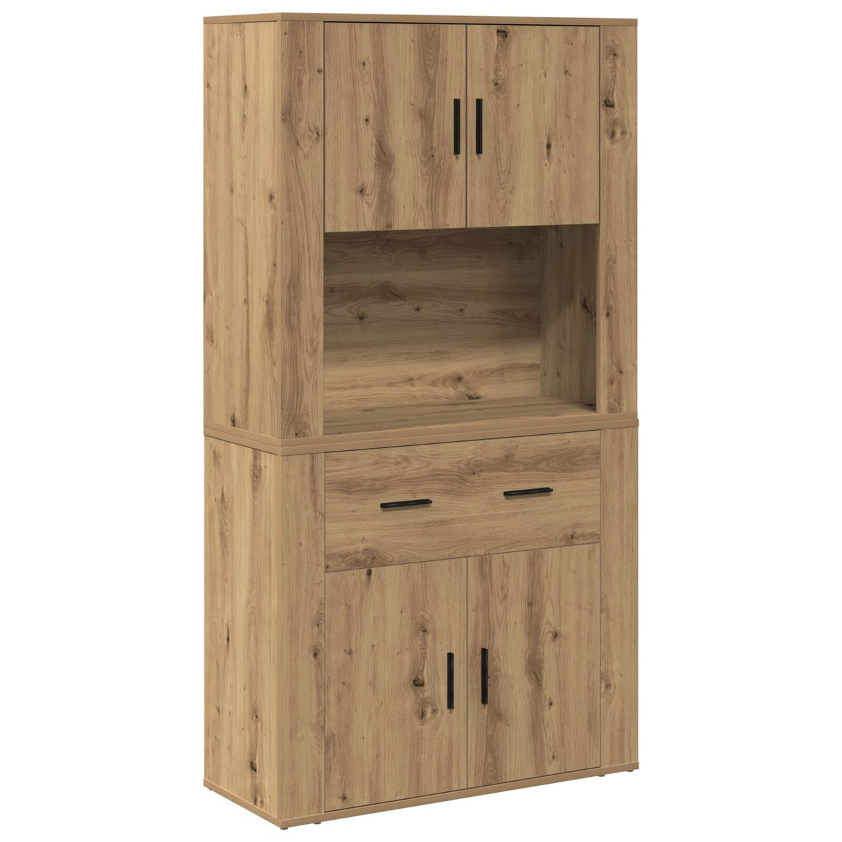 Highboard Artisan Oak 80X33X150 Cm Engineered Wood