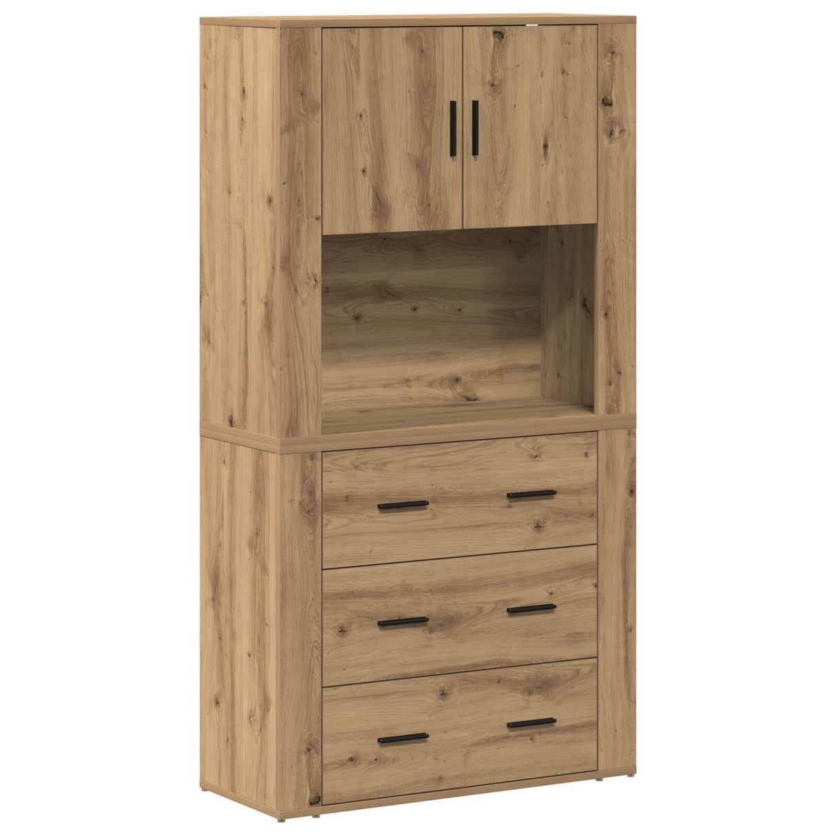 Highboard Artisan Oak 80X33X150 Cm Engineered Wood