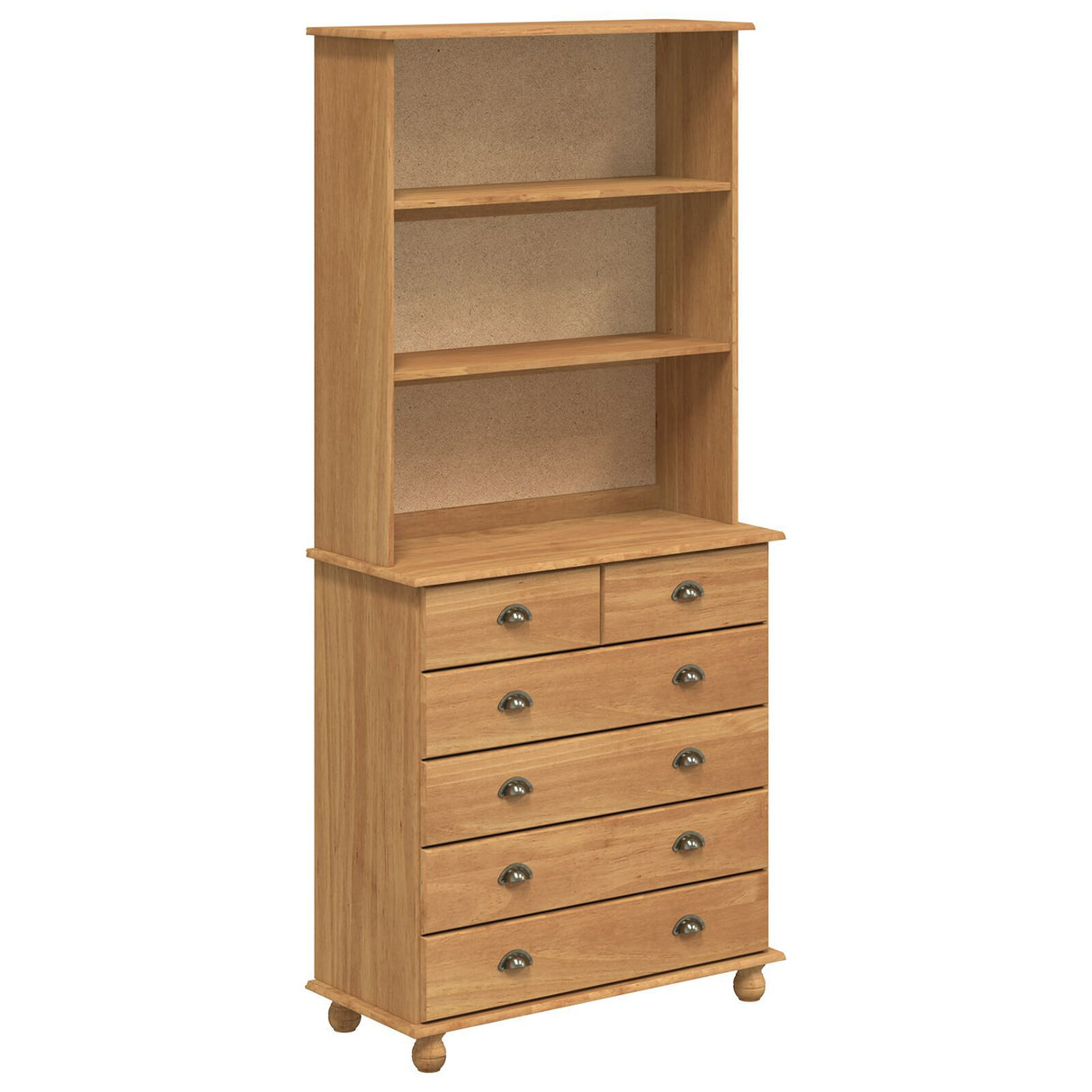 Hutch “Askim” Honey Brown 91X40X199.5 Cm Solid Wood Pine, Hutch "Askim" 91X30X104 Cm Solid Wood Pine, Chest Of Drawers "Askim" 91X40X95.5 Cm Solid Wood Pine