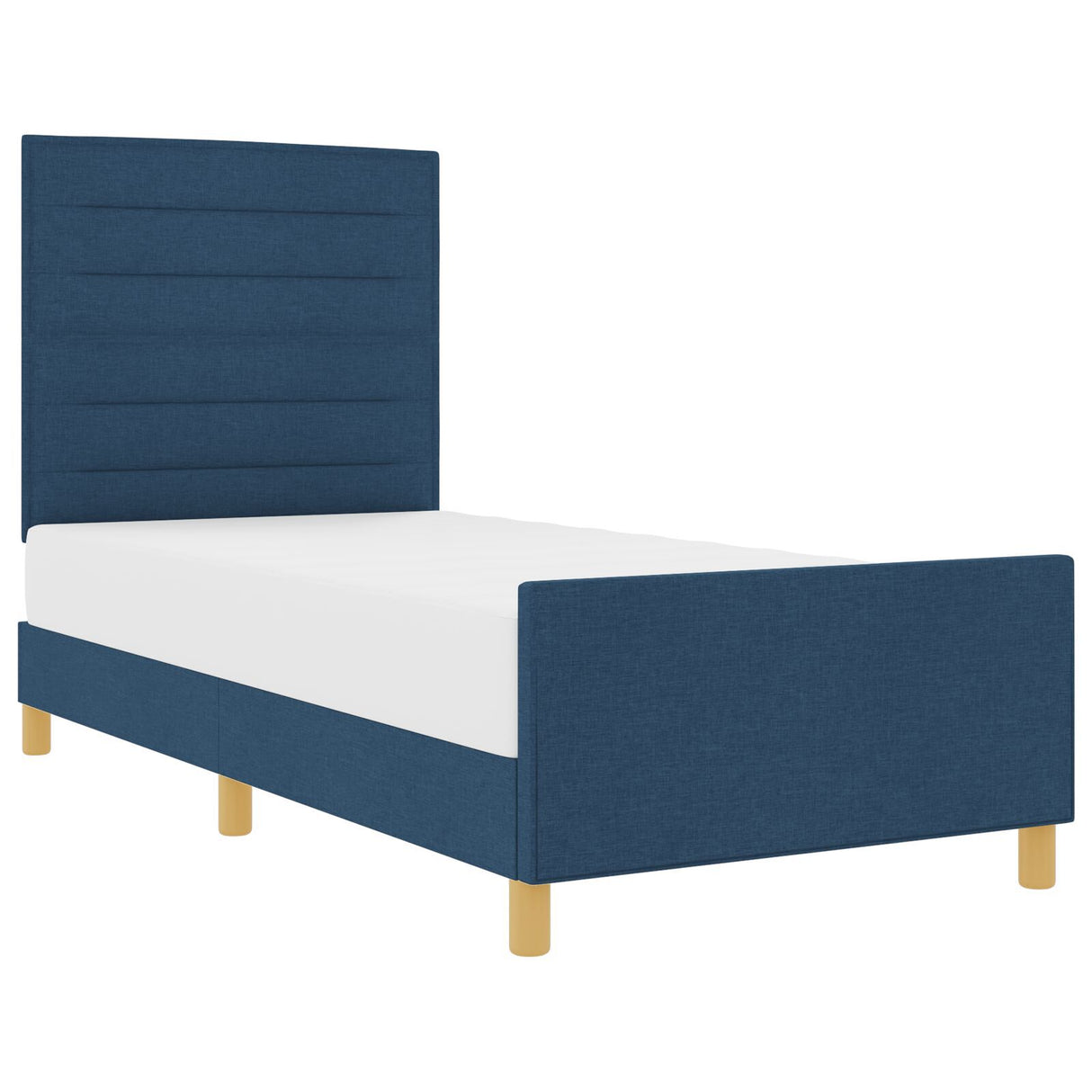 Blue Fabric Bed Frame 100X200 Cm