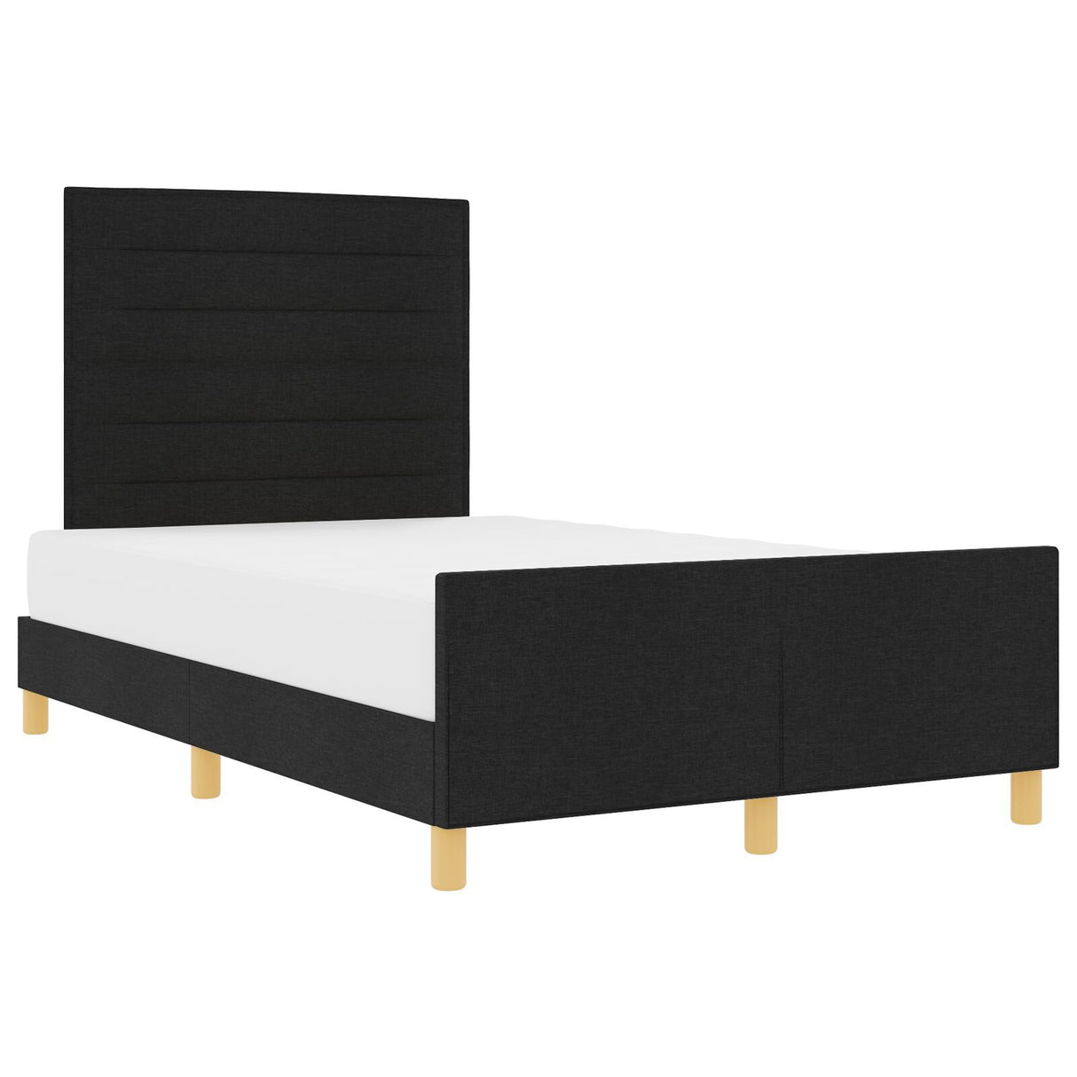 Black Fabric Bed Frame 120X200 Cm