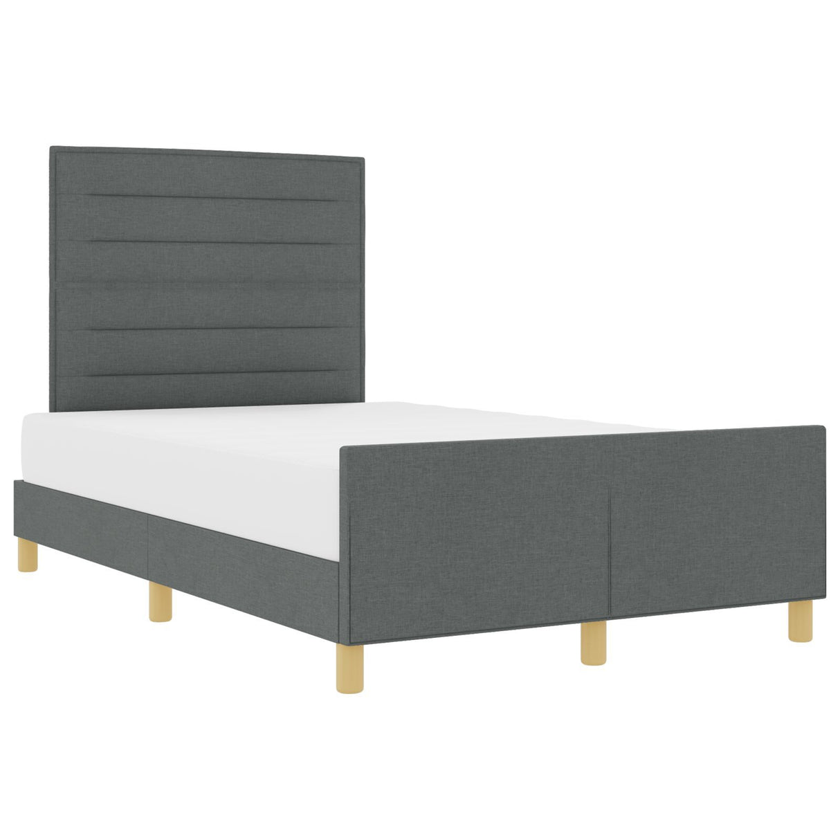 Bed Frame In Dark Grey, 160X200 Cm, Fabric