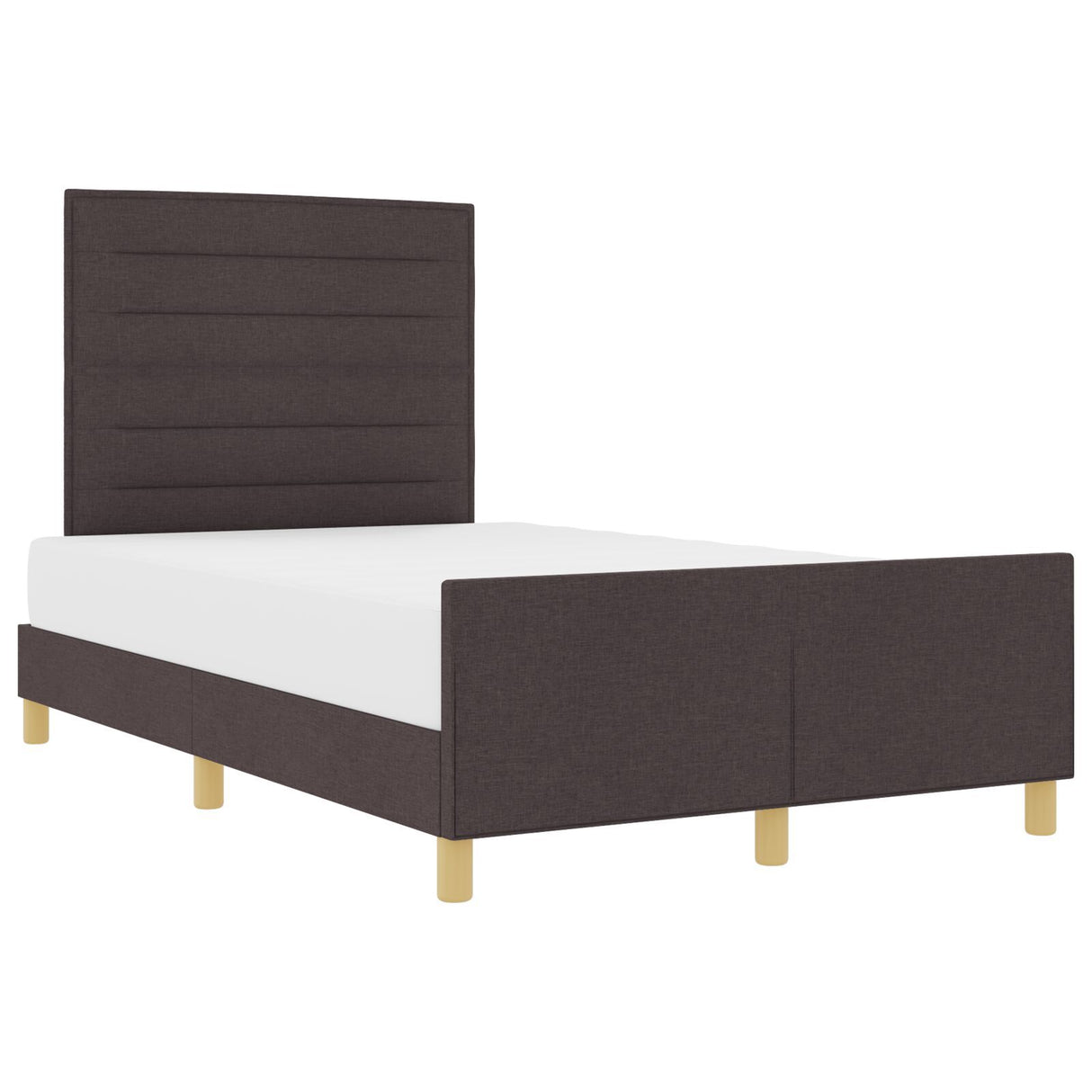 Bed Frame In Dark Brown, 160X200 Cm, Fabric