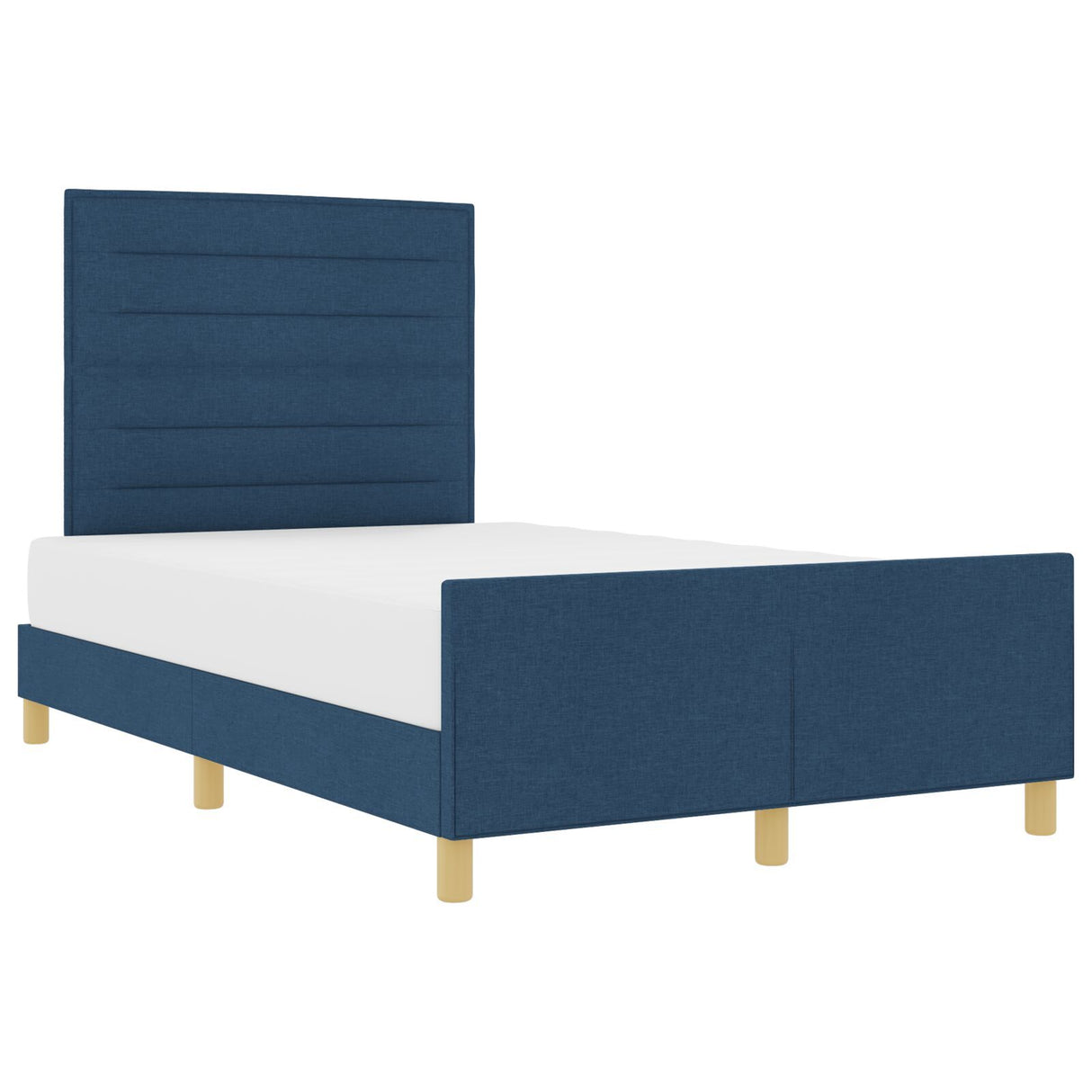 Bed Frame Blue 160X200 Cm Fabric