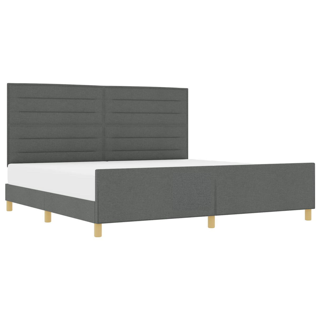 Dark Grey Fabric Bed Frame 200X200 Cm