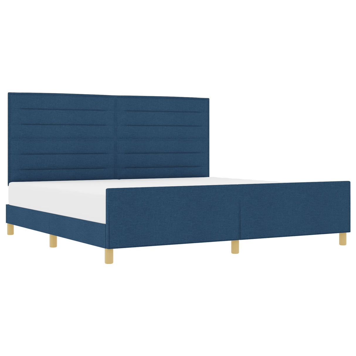 Blue Fabric Bed Frame 200X200 Cm