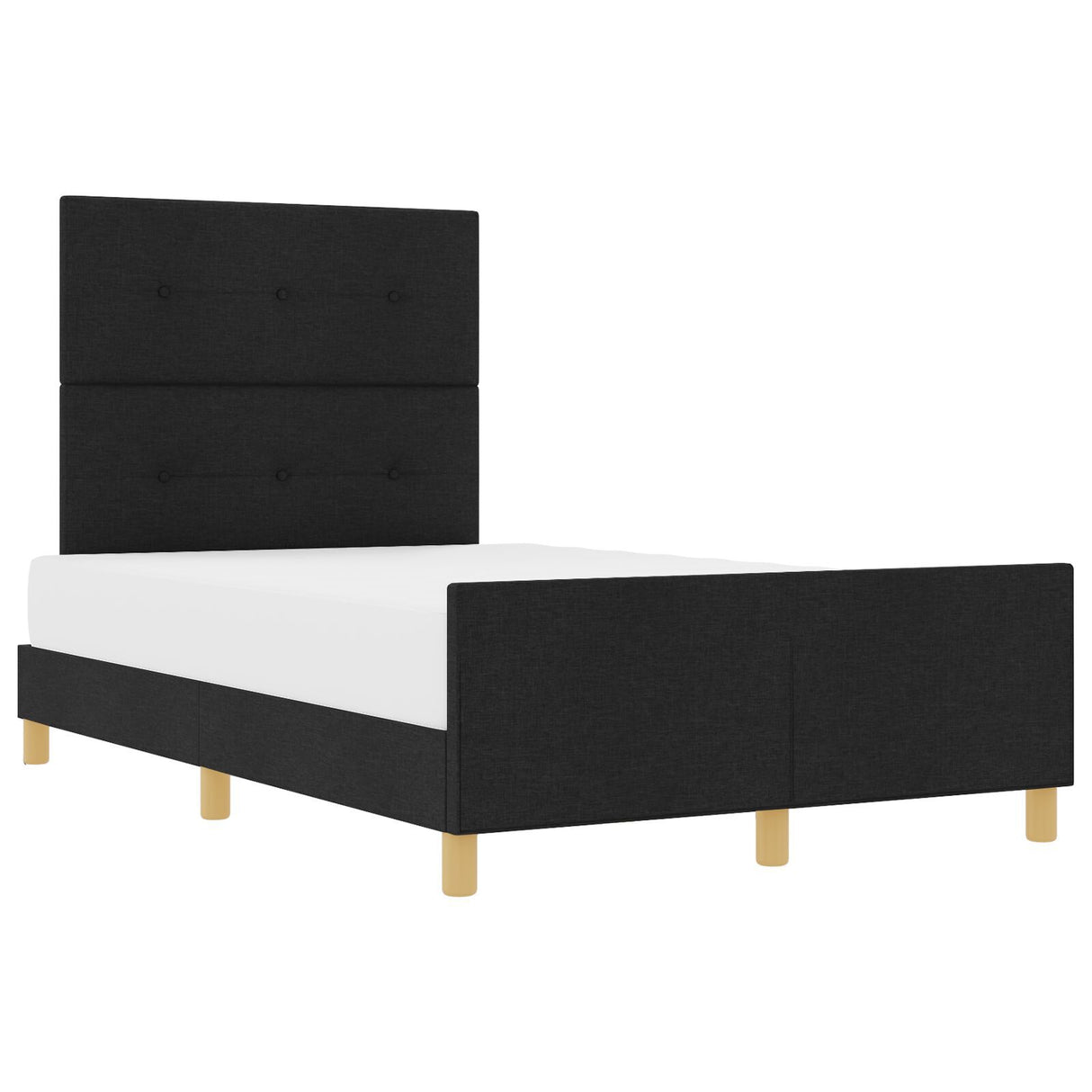 Bed Frame Black 120X200 Cm Fabric