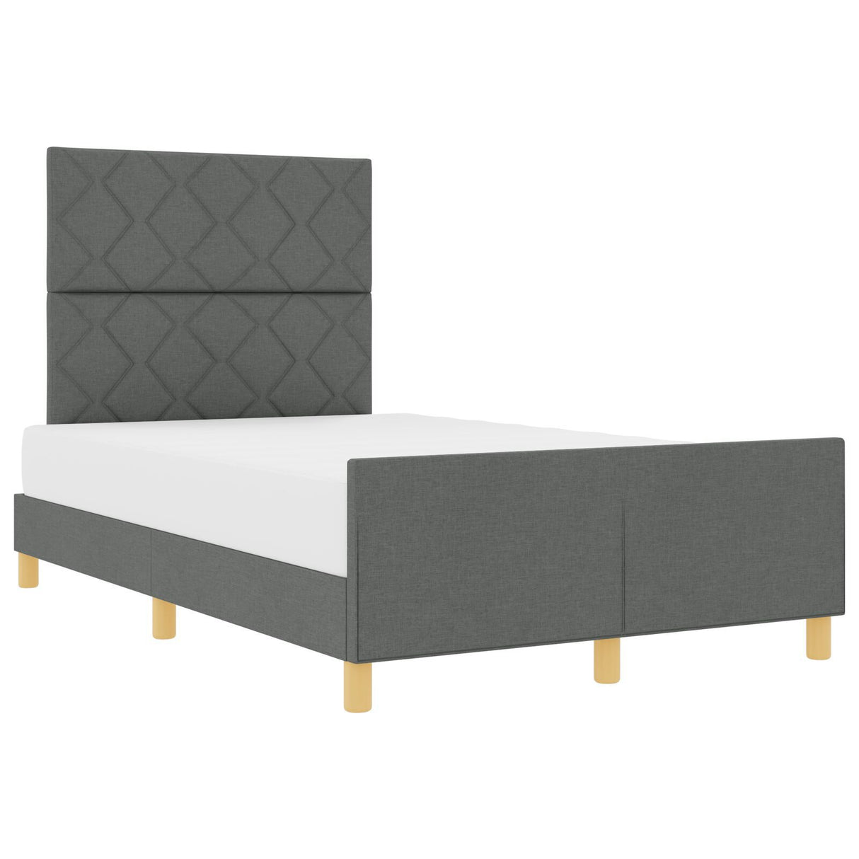 Dark Grey Fabric Bed Frame 120X200 Cm