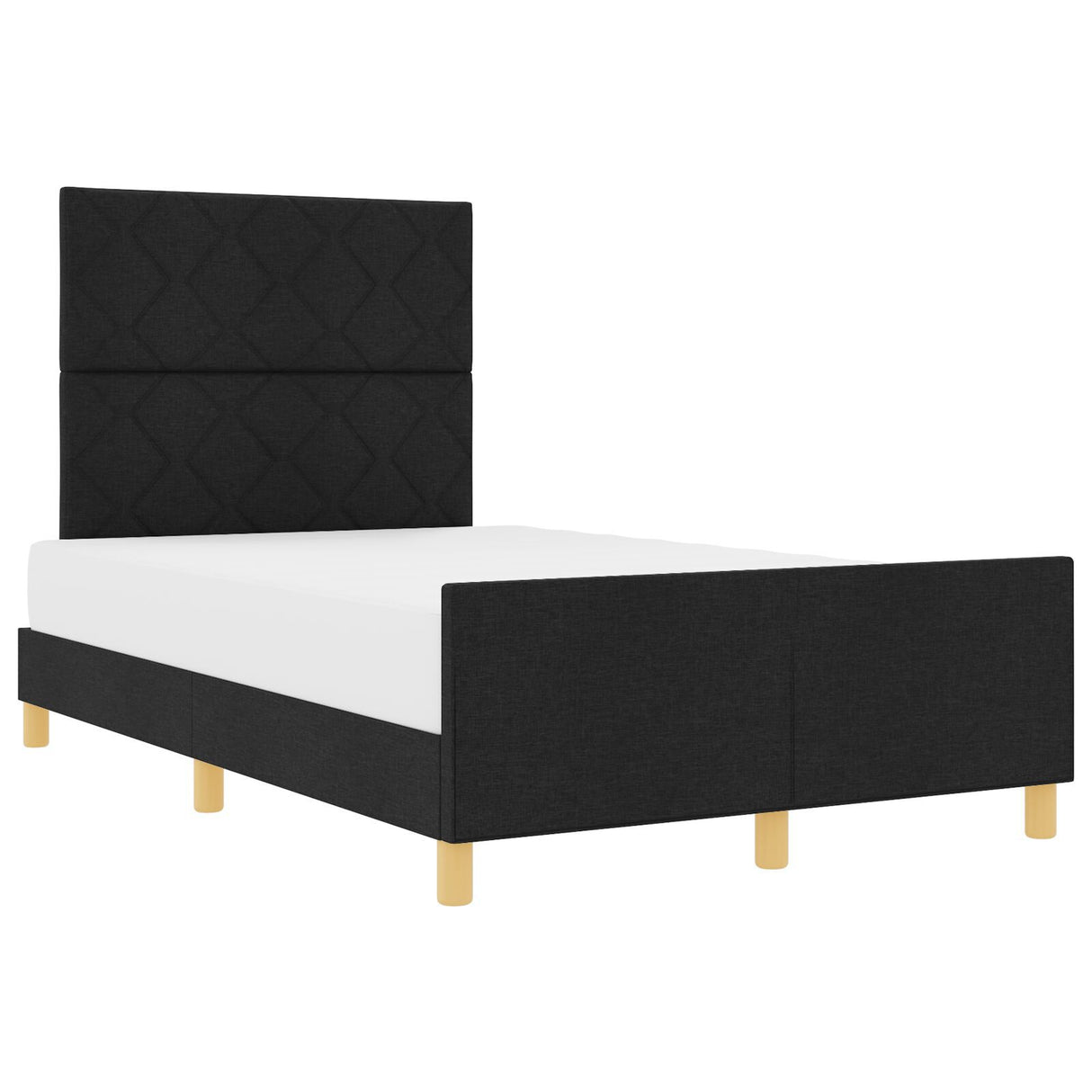 Black Fabric Bed Frame 120X200 Cm