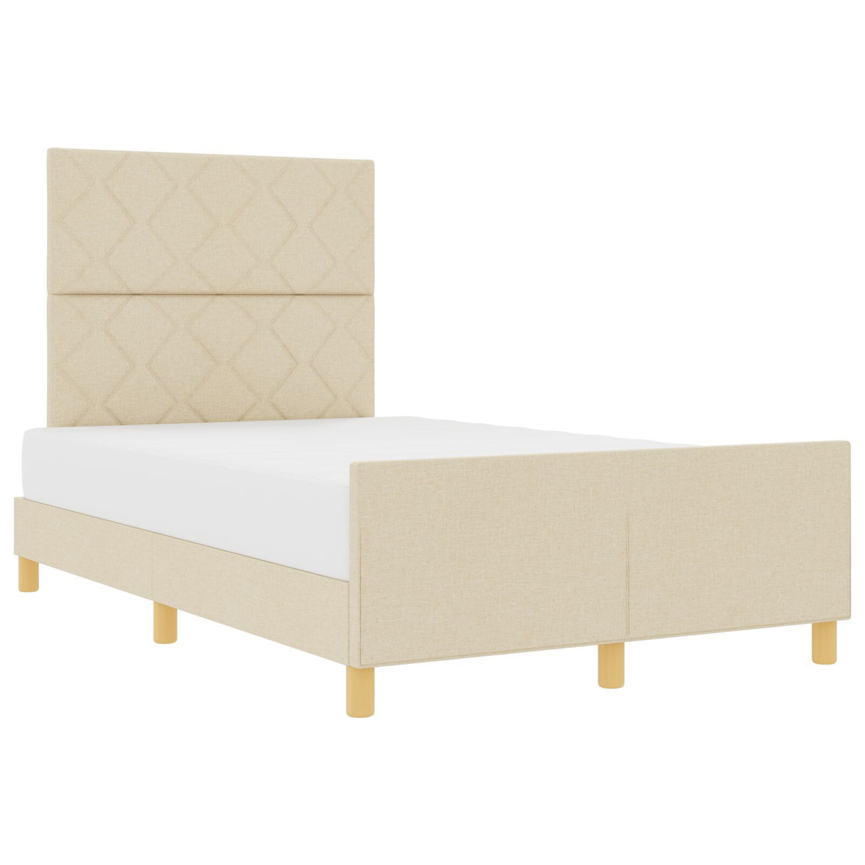 Bed Frame In Cream - 120X200 Cm Fabric