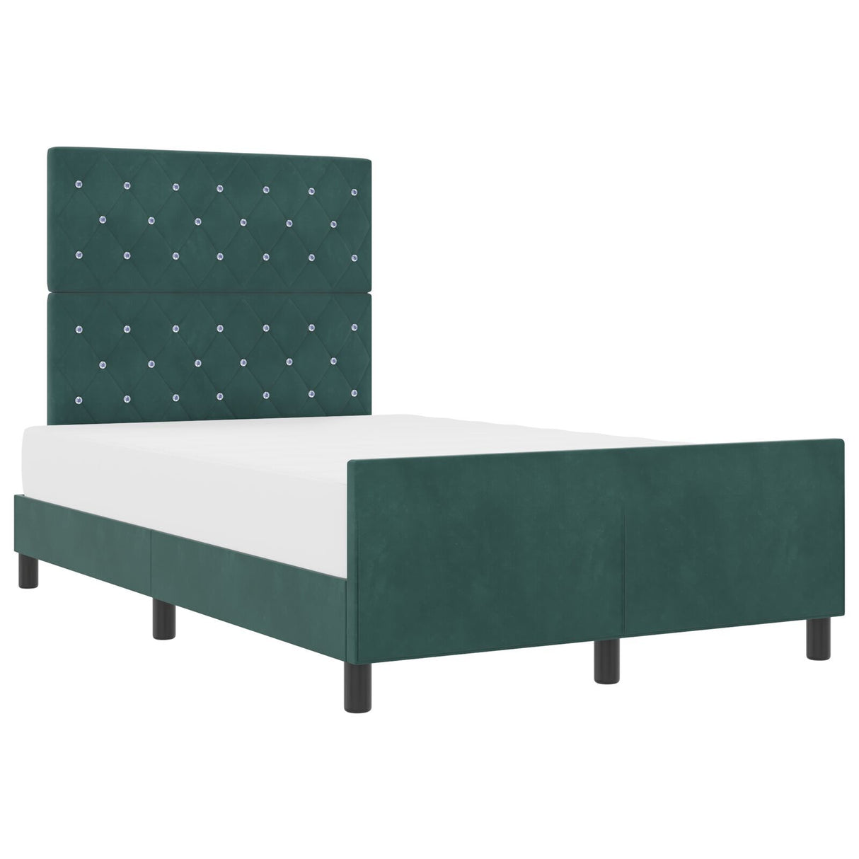 Bed Frame Dark Green 120X200 Cm Velvet