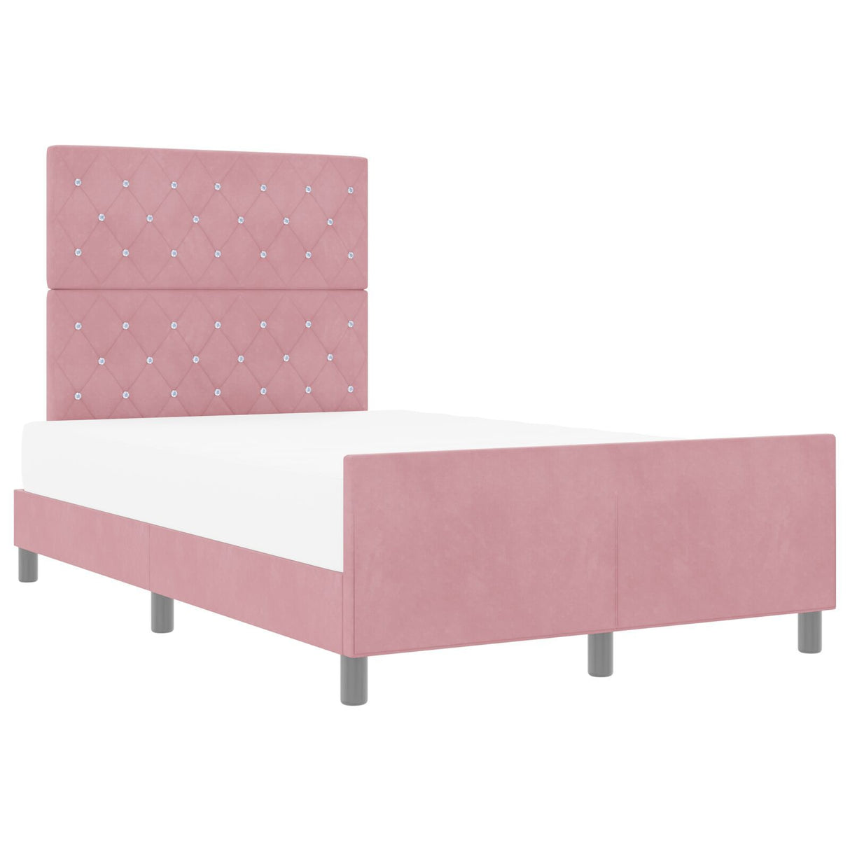 Bed Frame Pink 120X200 Cm Velvet