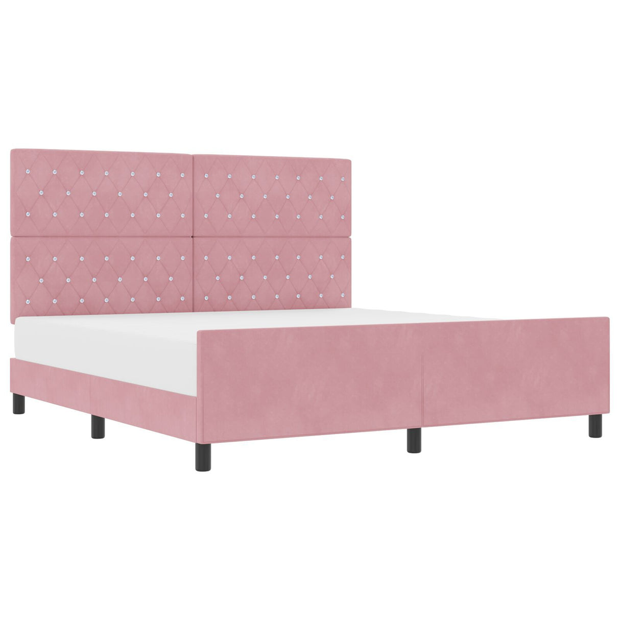 Bed Frame Pink 180X200 Cm Velvet
