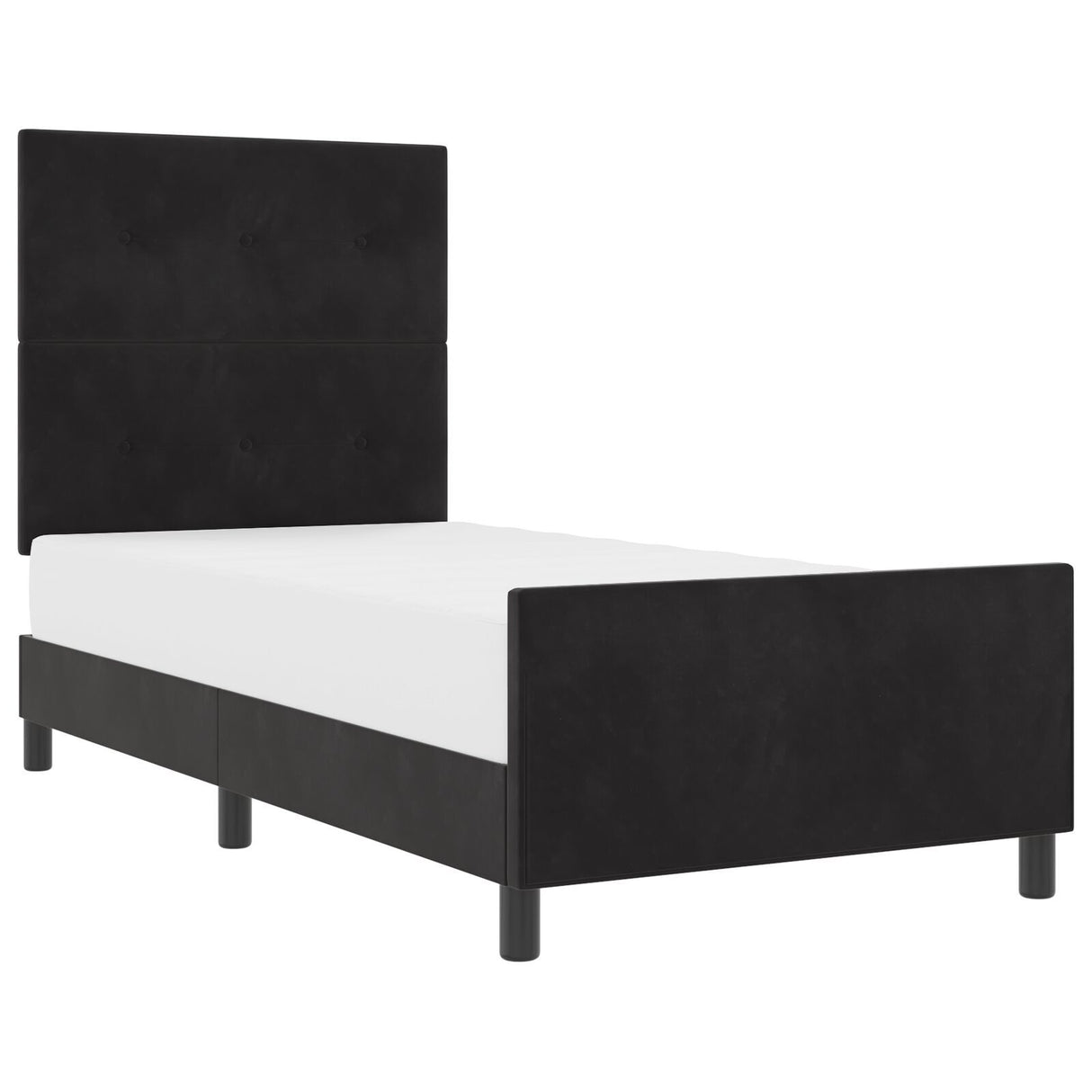 Bed Frame Black 100X200 Cm Velvet