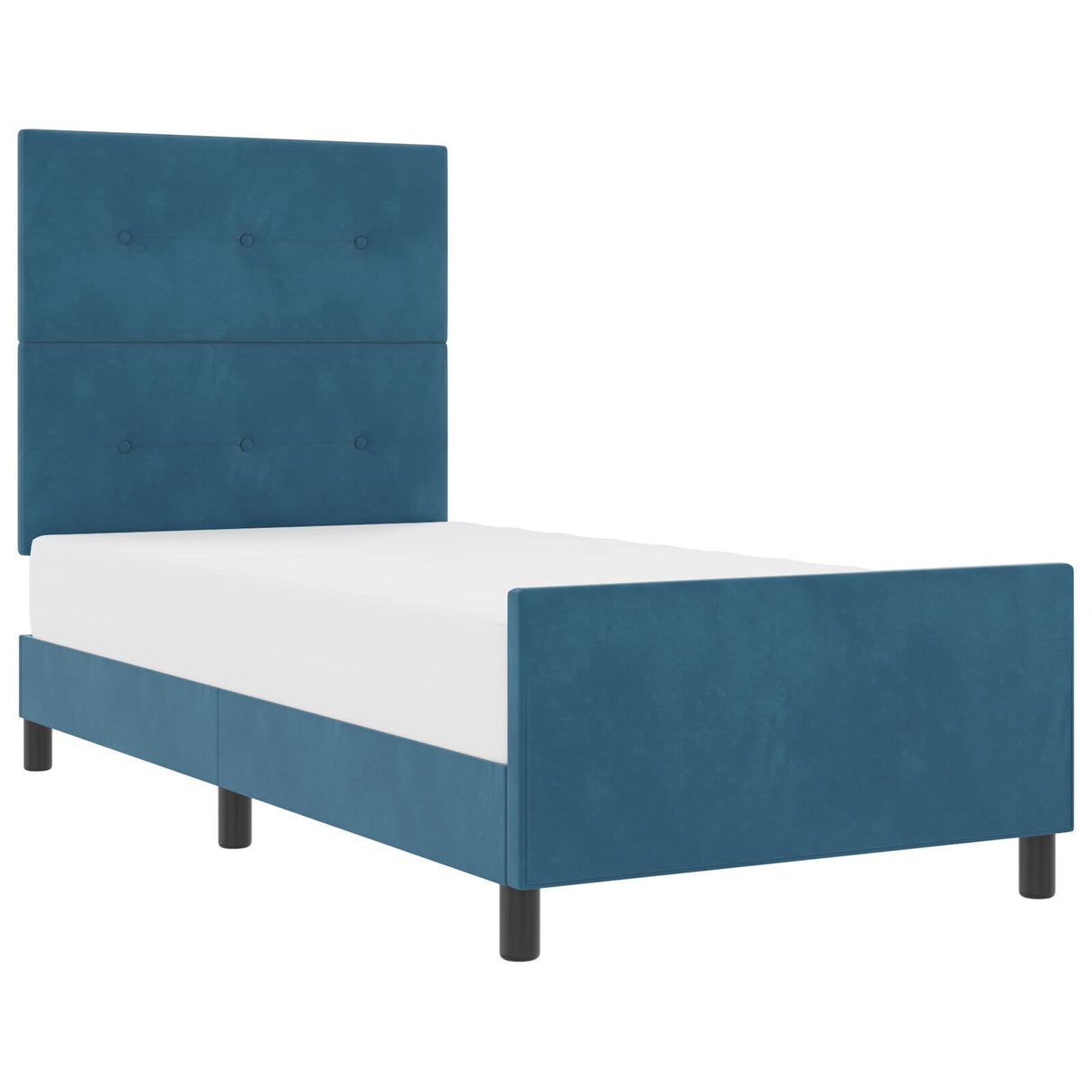 Bed Frame Dark Blue 100X200 Cm Velvet