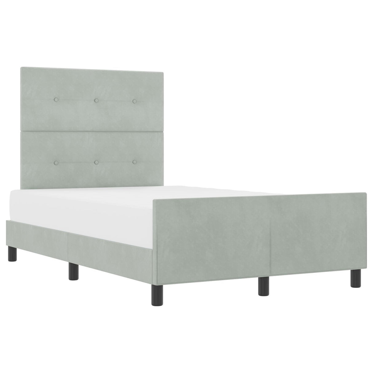 Light Grey Velvet Bed Frame 120X200 Cm
