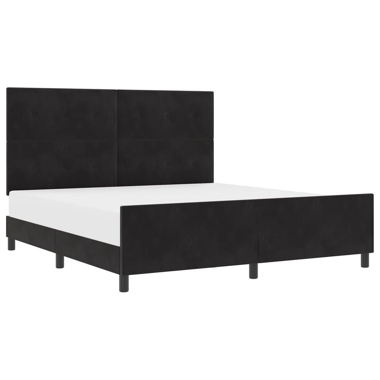 Black Velvet Bed Frame 180X200 Cm