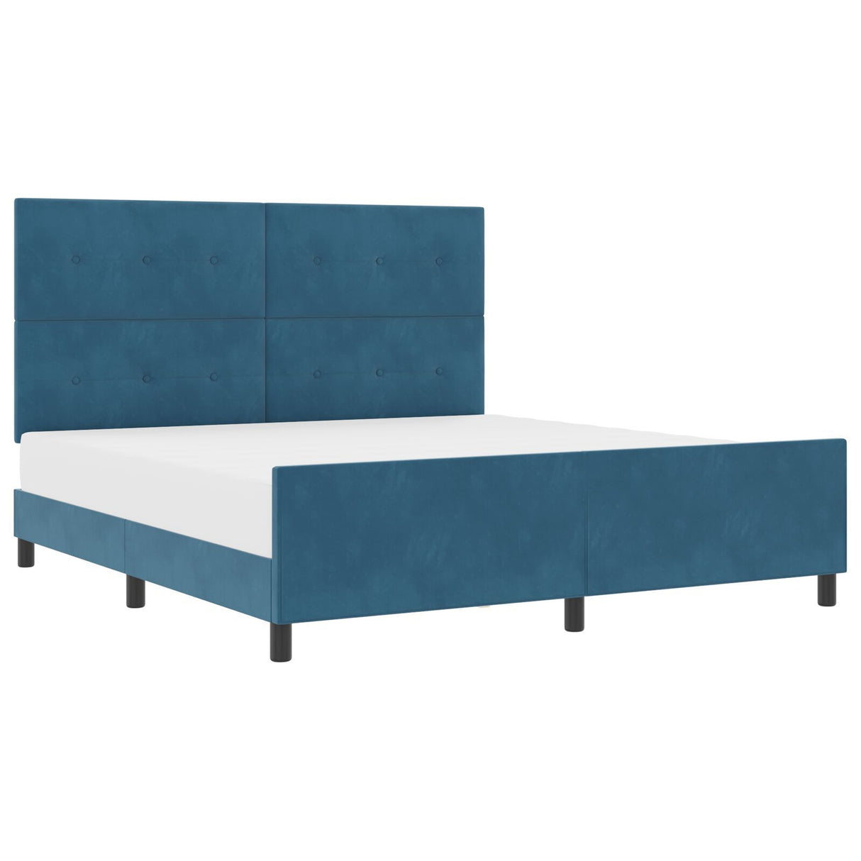 Bed Frame Dark Blue 180X200 Cm Velvet