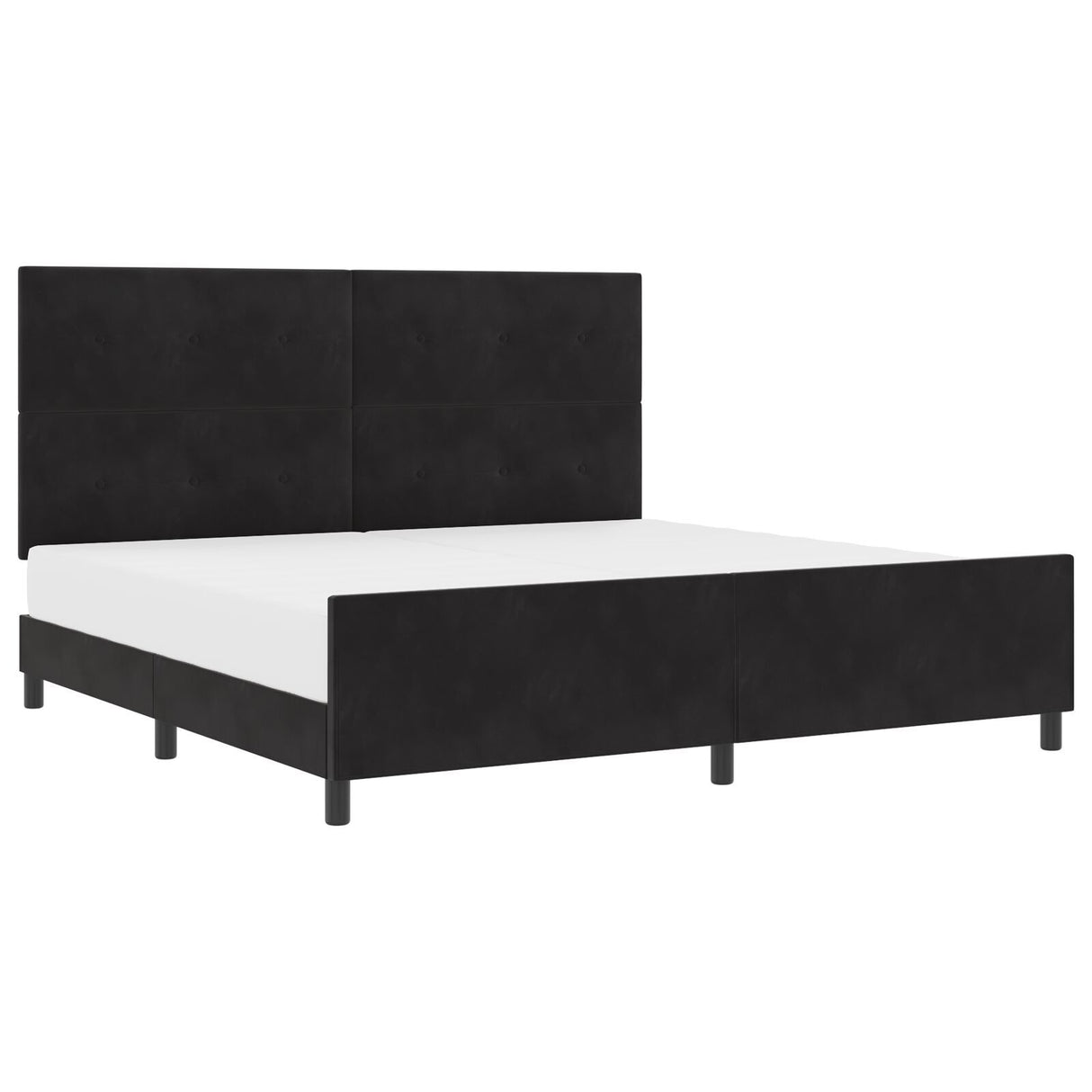 Bed Frame Black 200X200 Cm Velvet