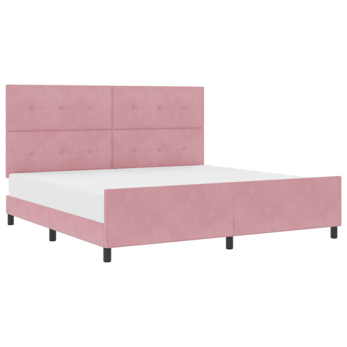 Bed Frame Pink 200X200 Cm Velvet