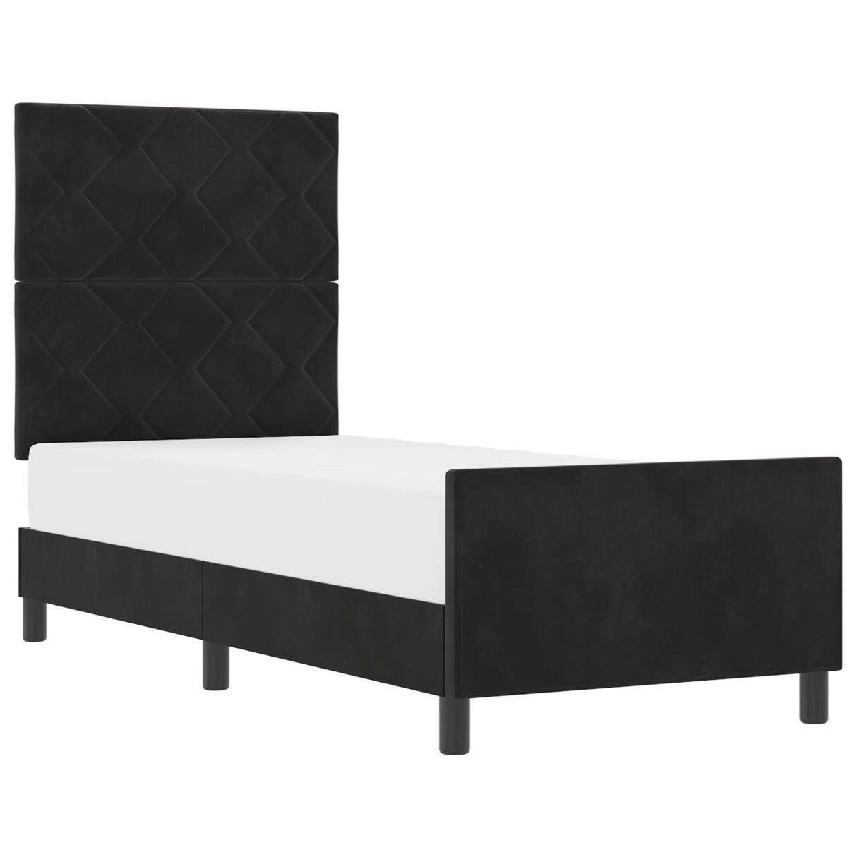 Bed Frame Black 80X200 Cm Velvet