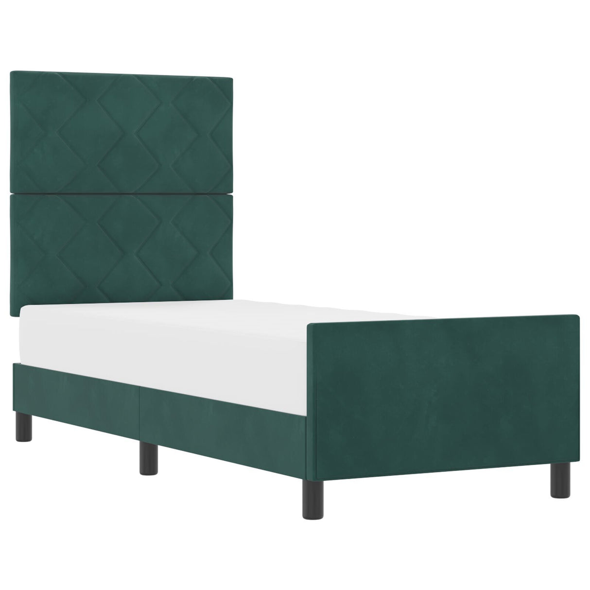Bed Frame Dark Green 80X200 Cm Velvet
