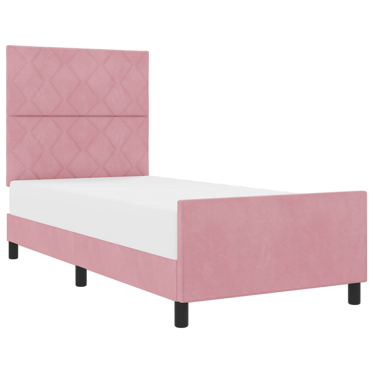 Pink Velvet Bed Frame 100X200 Cm